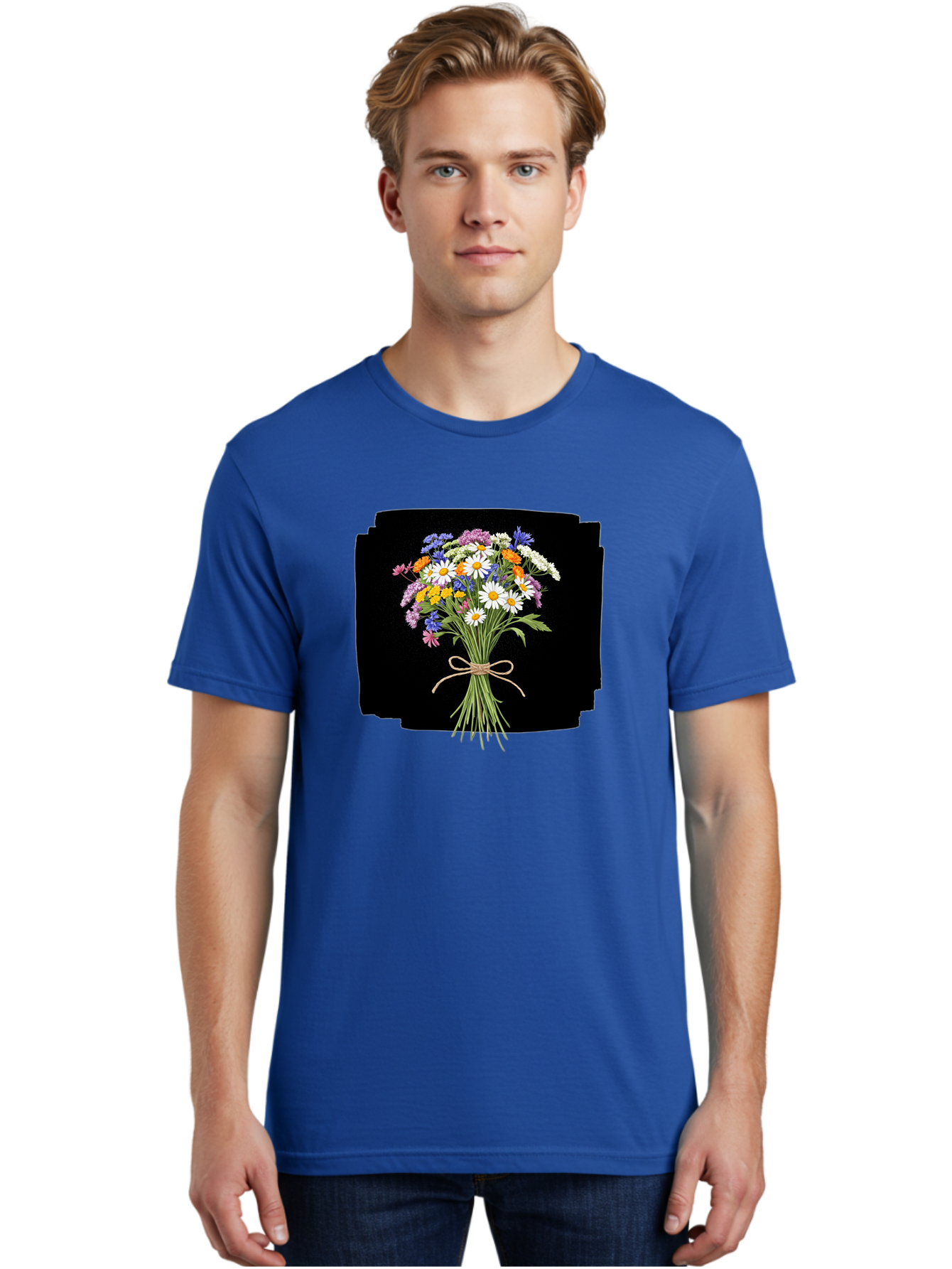 Wildflower-Bouquet-13 Men'S Graphic Tee, 100% Cotton, Comfortable Casual Summer Wear, Machine Washable, Vintage Camera, Old Camera, Antique Camera, Black Camera, Classic Photography, Photography Equipment, Nostalgic Device, Film Camera, Baf653