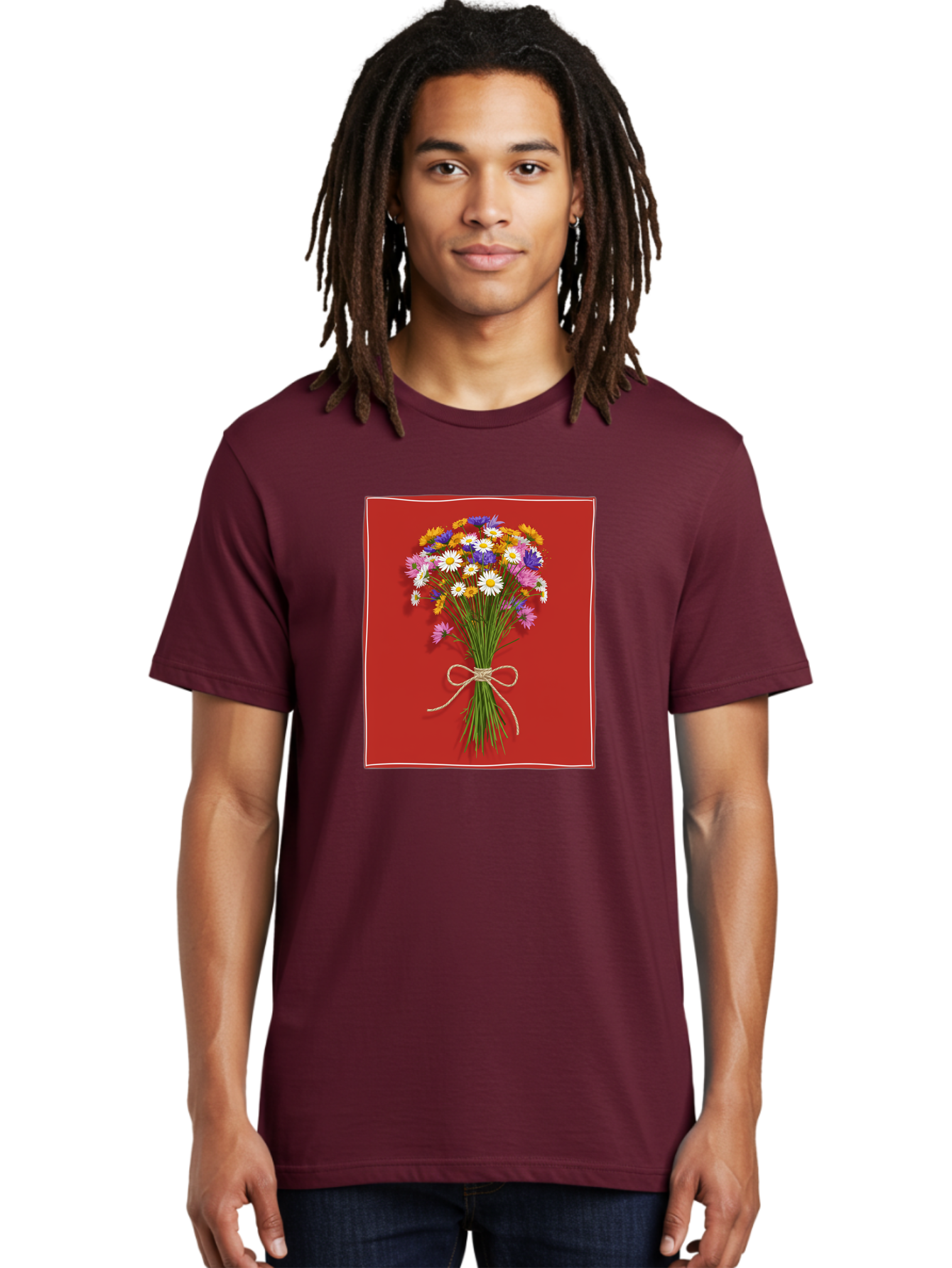 Wildflower-Bouquet-14 Men'S Graphic Tee, 100% Cotton, Comfortable Casual Summer Wear, Machine Washable, Vintage Camera, Old Camera, Antique Camera, Black Camera, Classic Photography, Photography Equipment, Nostalgic Device, Film Camera, Baf654