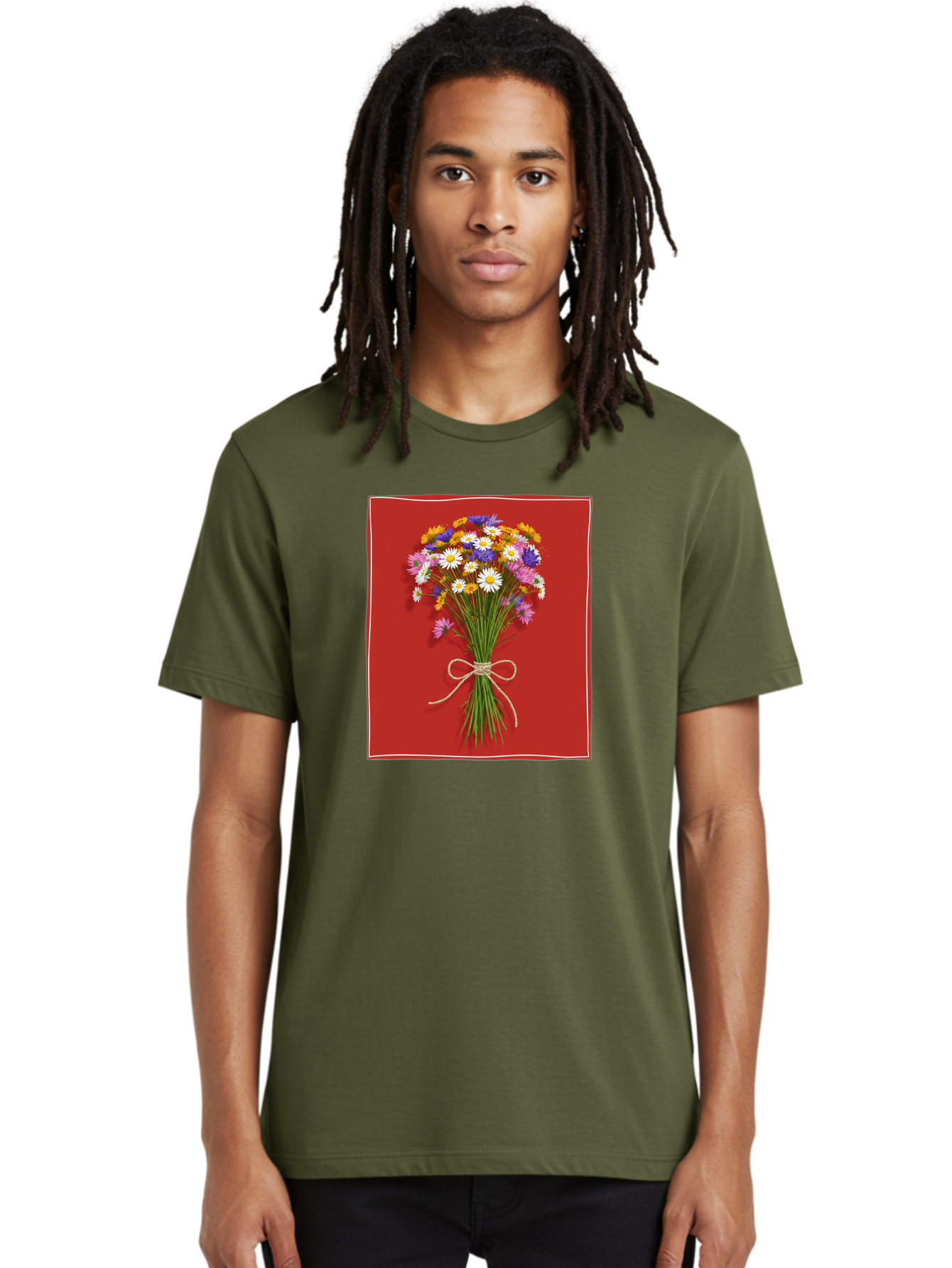 Wildflower-Bouquet-14 Men'S Graphic Tee, 100% Cotton, Comfortable Casual Summer Wear, Machine Washable, Vintage Camera, Old Camera, Antique Camera, Black Camera, Classic Photography, Photography Equipment, Nostalgic Device, Film Camera, Baf654