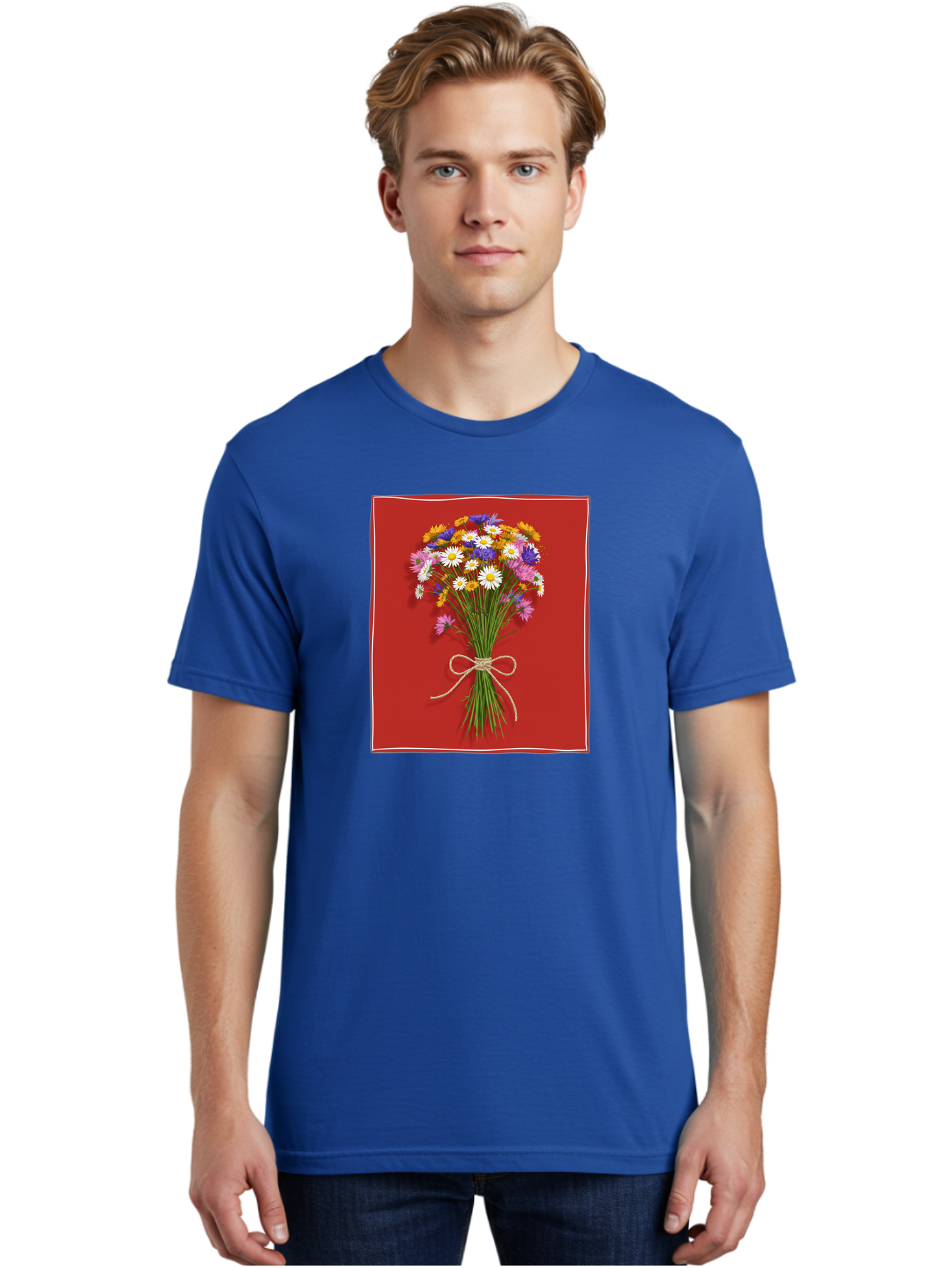 Wildflower-Bouquet-14 Men'S Graphic Tee, 100% Cotton, Comfortable Casual Summer Wear, Machine Washable, Vintage Camera, Old Camera, Antique Camera, Black Camera, Classic Photography, Photography Equipment, Nostalgic Device, Film Camera, Baf654
