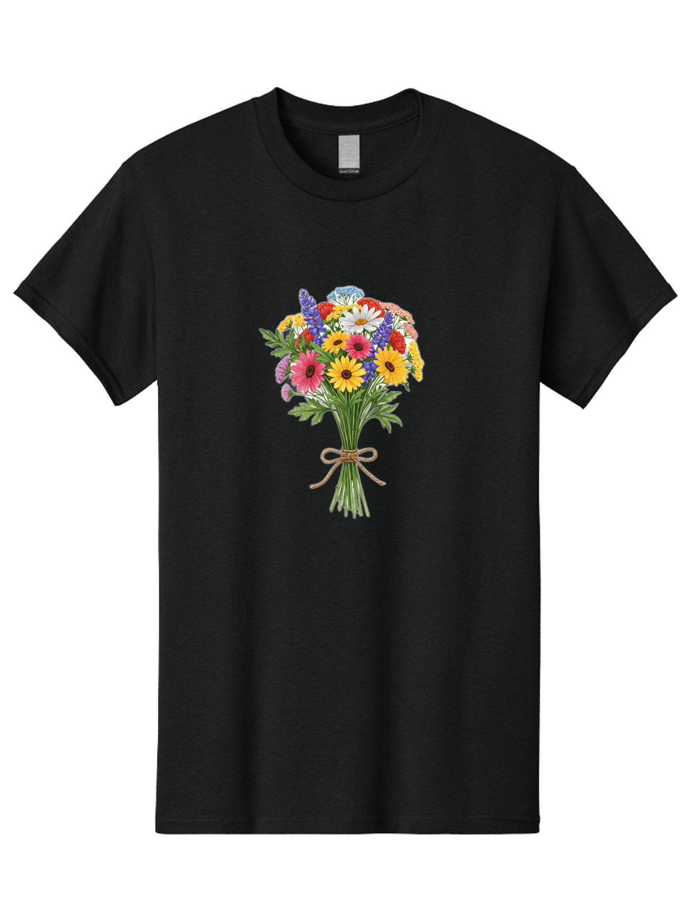 Wildflower-Bouquet-3 Men'S Graphic Tee, 100% Cotton, Comfortable Casual Summer Wear, Machine Washable, Vintage Camera, Old Camera, Antique Camera, Black Camera, Classic Photography, Photography Equipment, Nostalgic Device, Film Camera, Baf656
