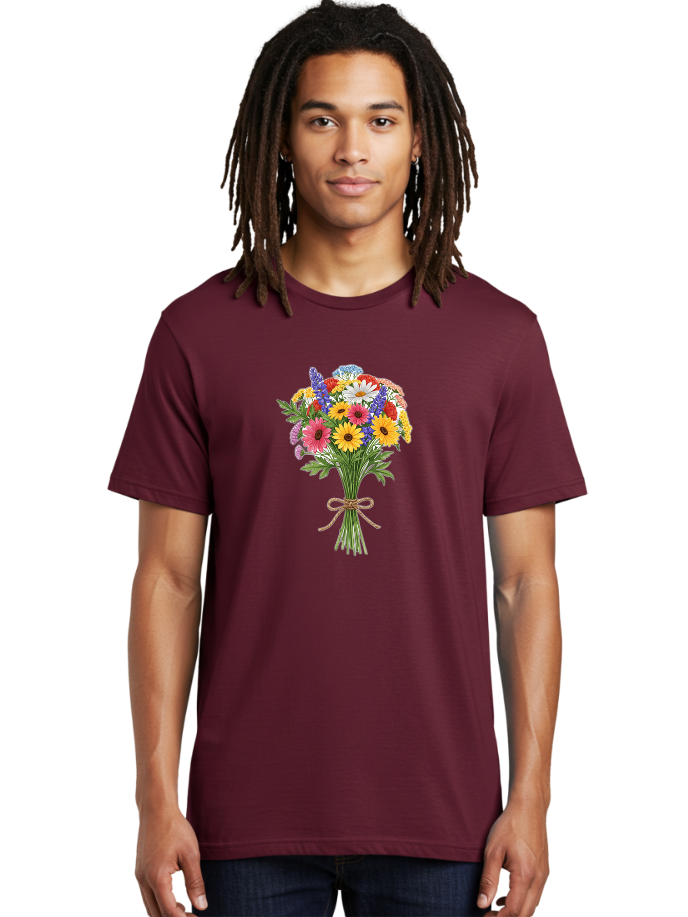 Wildflower-Bouquet-3 Men'S Graphic Tee, 100% Cotton, Comfortable Casual Summer Wear, Machine Washable, Vintage Camera, Old Camera, Antique Camera, Black Camera, Classic Photography, Photography Equipment, Nostalgic Device, Film Camera, Baf656