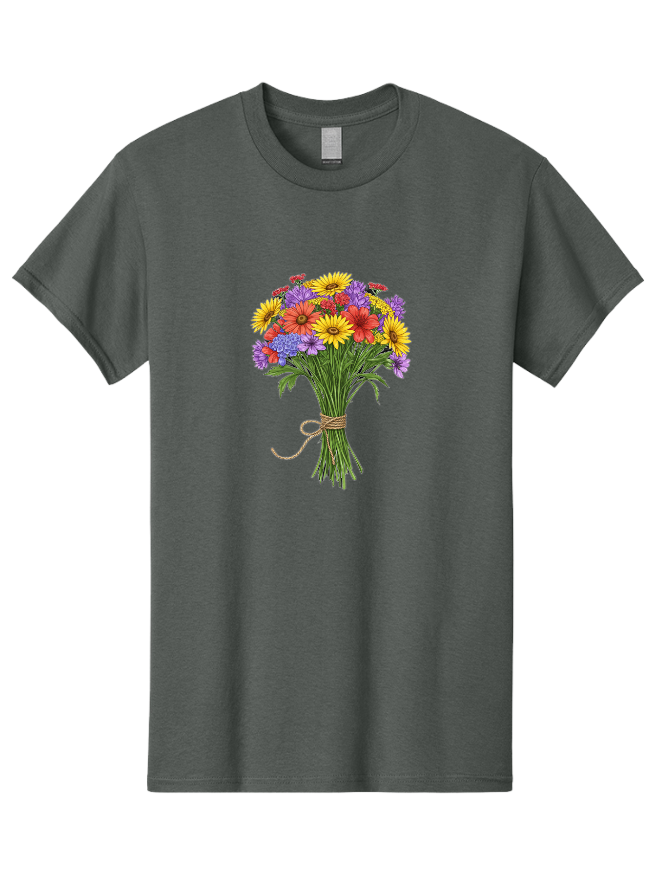 Wildflower-Bouquet-4 Men'S Graphic Tee, 100% Cotton, Comfortable Casual Summer Wear, Machine Washable, Vintage Camera, Old Camera, Antique Camera, Black Camera, Classic Photography, Photography Equipment, Nostalgic Device, Film Camera, Baf657