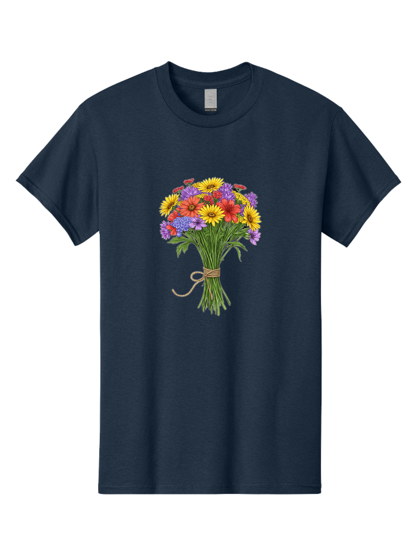 Wildflower-Bouquet-4 Men'S Graphic Tee, 100% Cotton, Comfortable Casual Summer Wear, Machine Washable, Vintage Camera, Old Camera, Antique Camera, Black Camera, Classic Photography, Photography Equipment, Nostalgic Device, Film Camera, Baf657