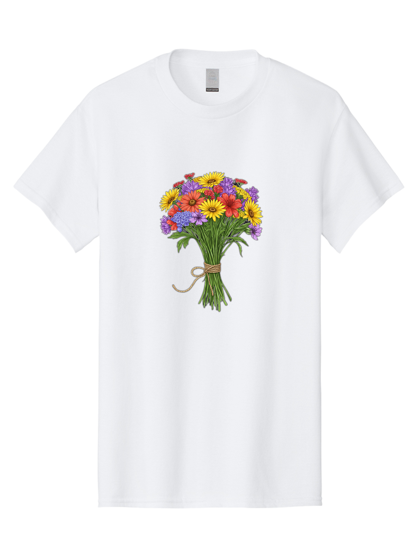 Wildflower-Bouquet-4 Men'S Graphic Tee, 100% Cotton, Comfortable Casual Summer Wear, Machine Washable, Vintage Camera, Old Camera, Antique Camera, Black Camera, Classic Photography, Photography Equipment, Nostalgic Device, Film Camera, Baf657