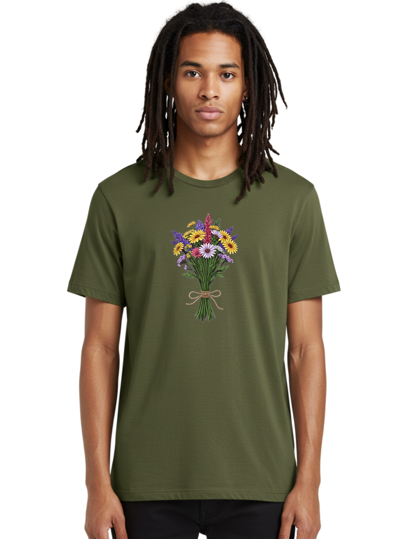 Wildflower-Bouquet-6 Men'S Graphic Tee, 100% Cotton, Comfortable Casual Summer Wear, Machine Washable, Vintage Camera, Old Camera, Antique Camera, Black Camera, Classic Photography, Photography Equipment, Nostalgic Device, Film Camera, Baf659