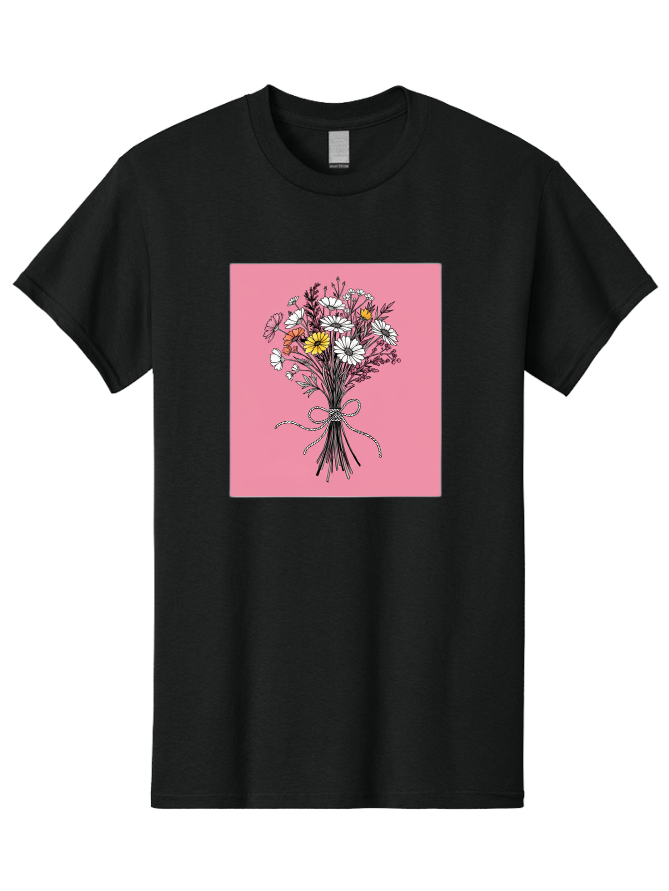 Wildflower-Bouquet-7 Men'S Graphic Tee, 100% Cotton, Comfortable Casual Summer Wear, Machine Washable, Vintage Camera, Old Camera, Antique Camera, Black Camera, Classic Photography, Photography Equipment, Nostalgic Device, Film Camera, Baf660