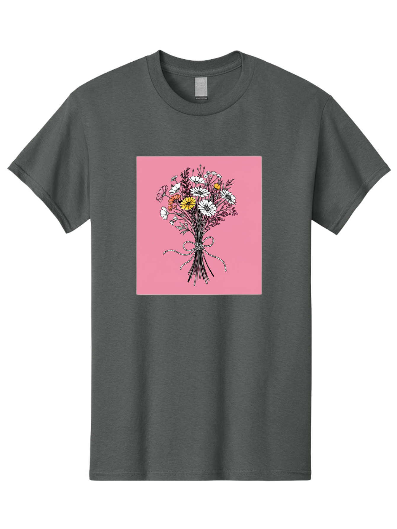 Wildflower-Bouquet-7 Men'S Graphic Tee, 100% Cotton, Comfortable Casual Summer Wear, Machine Washable, Vintage Camera, Old Camera, Antique Camera, Black Camera, Classic Photography, Photography Equipment, Nostalgic Device, Film Camera, Baf660