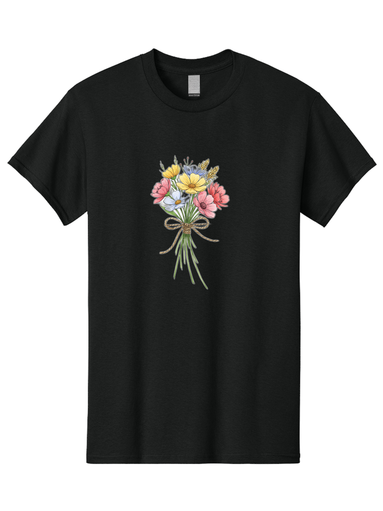 Wildflower-Bouquet Men'S Graphic Tee, 100% Cotton, Comfortable Casual Summer Wear, Machine Washable, Vintage Camera, Old Camera, Antique Camera, Black Camera, Classic Photography, Photography Equipment, Nostalgic Device, Film Camera, Baf663