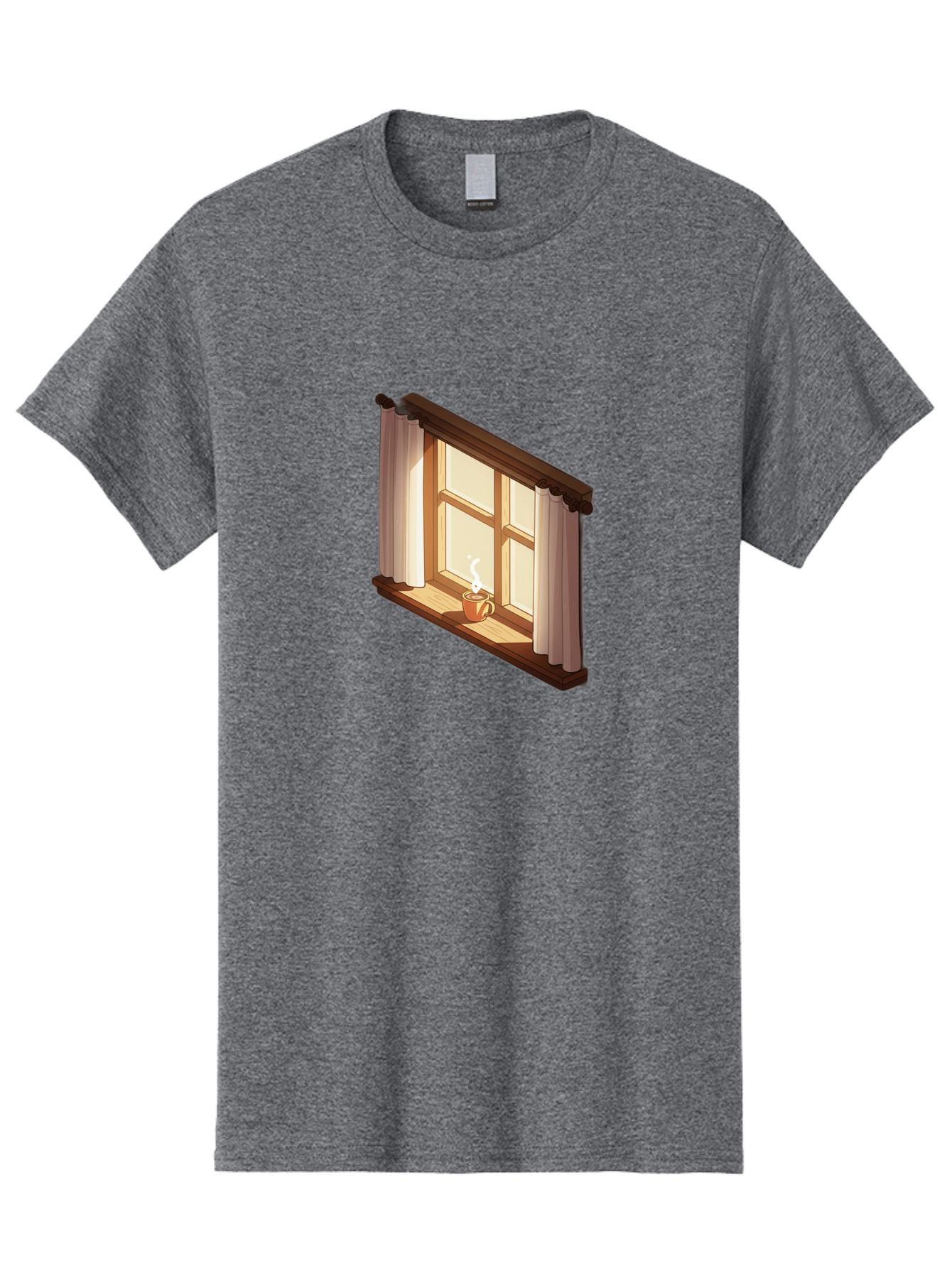 Window-With-Coffee-Cup Men'S Graphic Tee, 100% Cotton, Comfortable Casual Summer Wear, Machine Washable, Vintage Camera, Old Camera, Antique Camera, Black Camera, Classic Photography, Photography Equipment, Nostalgic Device, Film Camera, Baf665