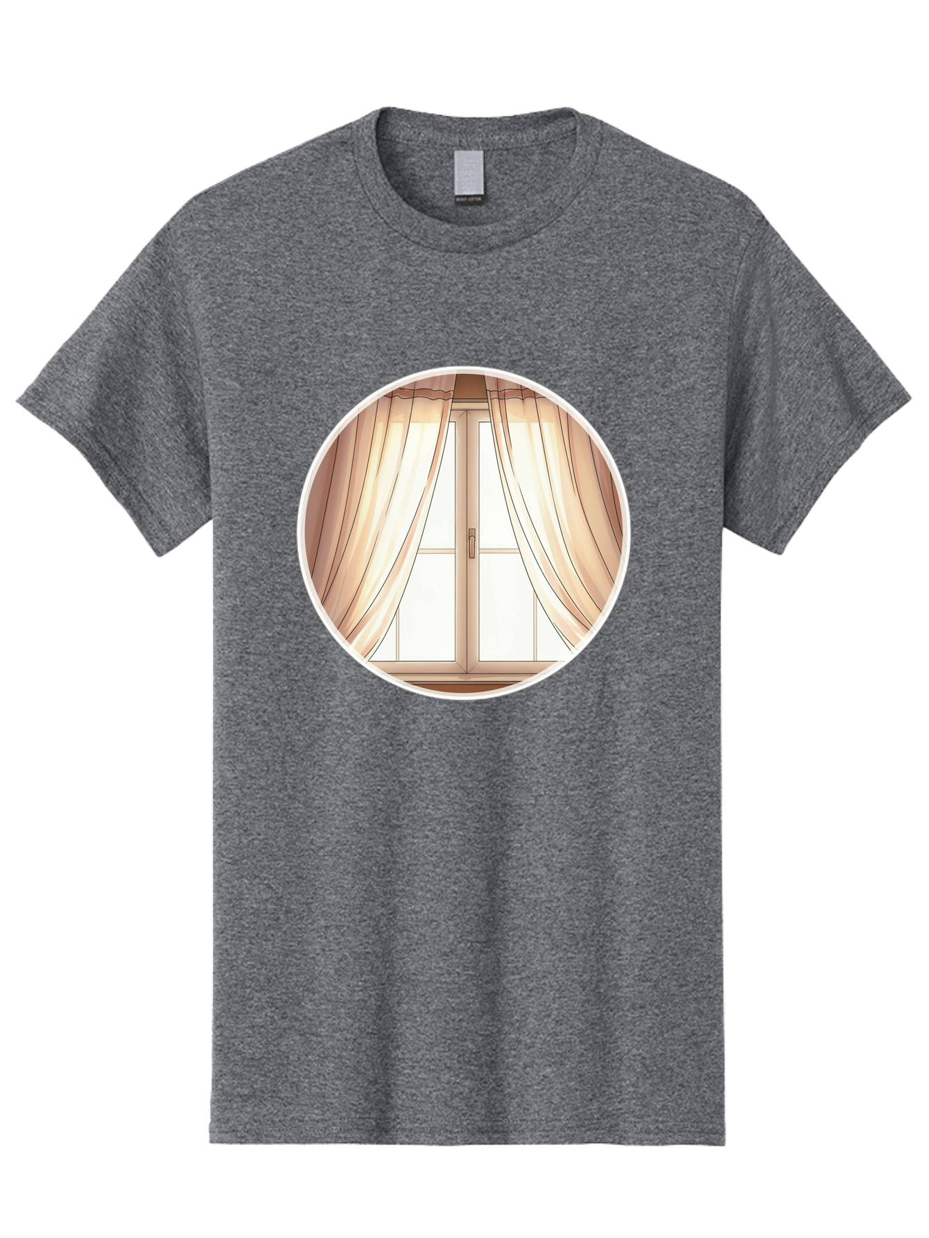Window-With-Curtains Men'S Graphic Tee, 100% Cotton, Comfortable Casual Summer Wear, Machine Washable, Vintage Camera, Old Camera, Antique Camera, Black Camera, Classic Photography, Photography Equipment, Nostalgic Device, Film Camera, Baf667