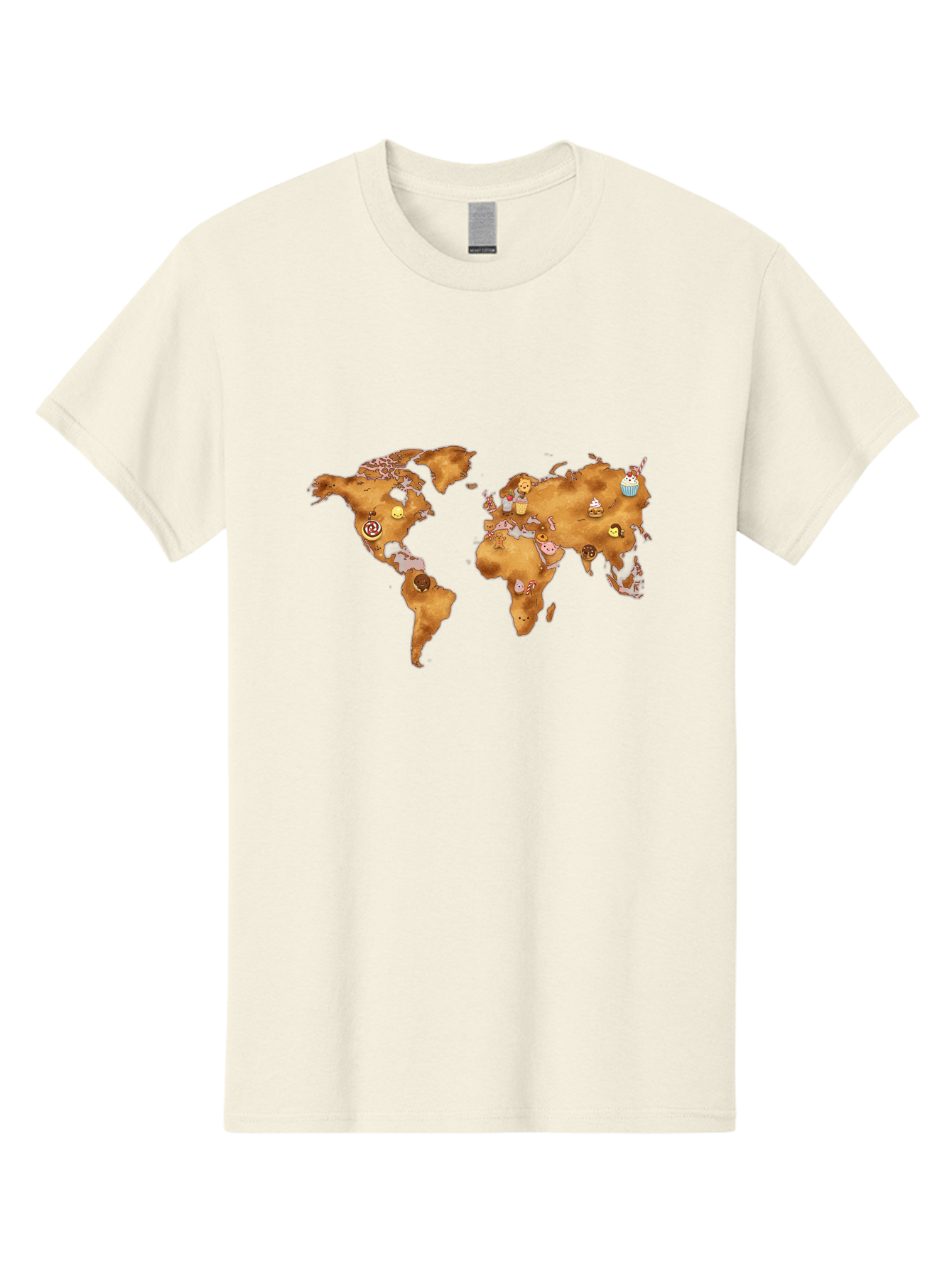 World-Map-With-Cupcakes Men'S Graphic Tee, 100% Cotton, Comfortable Casual Summer Wear, Machine Washable, Vintage Camera, Old Camera, Antique Camera, Black Camera, Classic Photography, Photography Equipment, Nostalgic Device, Film Camera, Baf676