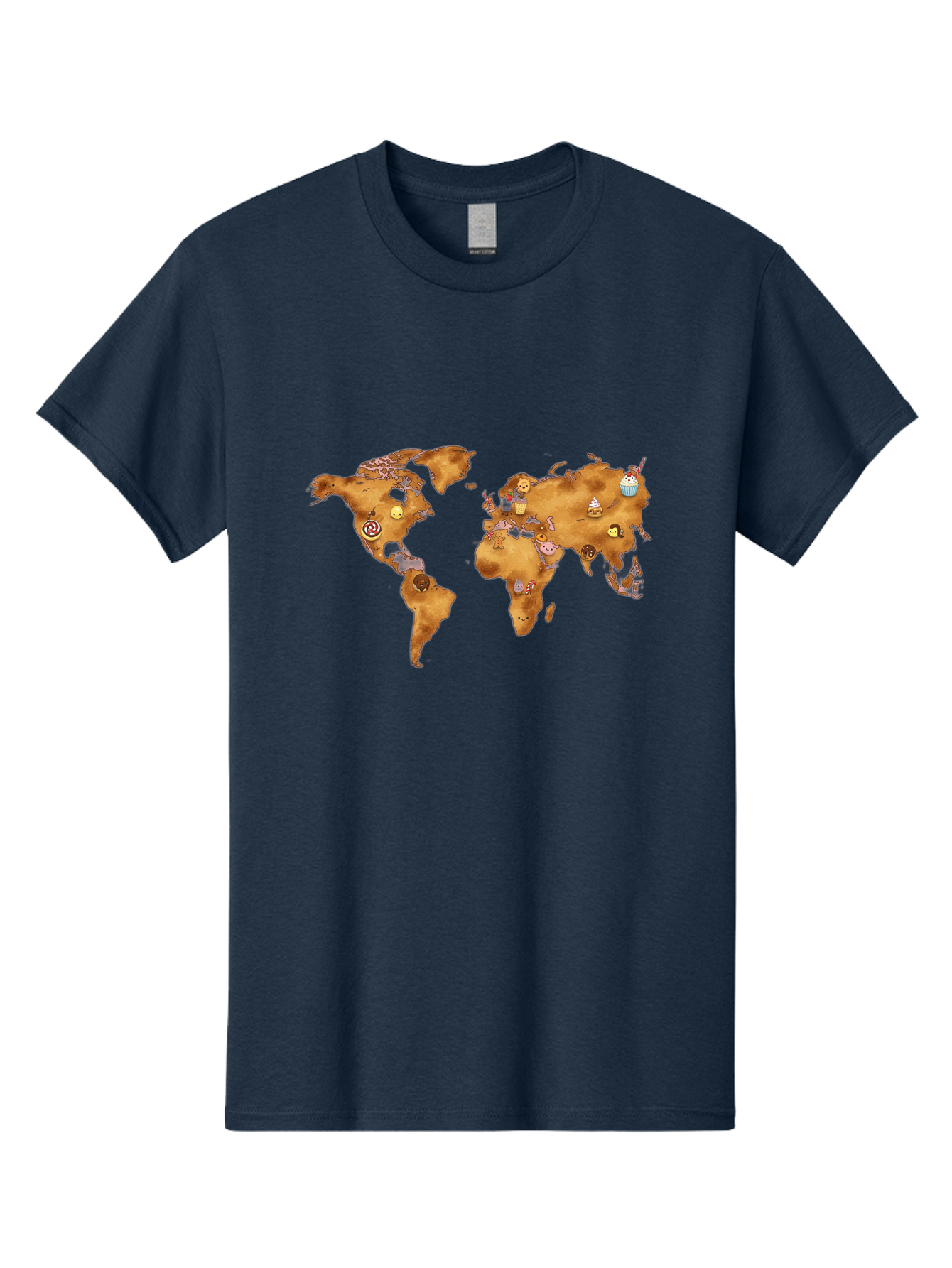 World-Map-With-Cupcakes Men'S Graphic Tee, 100% Cotton, Comfortable Casual Summer Wear, Machine Washable, Vintage Camera, Old Camera, Antique Camera, Black Camera, Classic Photography, Photography Equipment, Nostalgic Device, Film Camera, Baf676