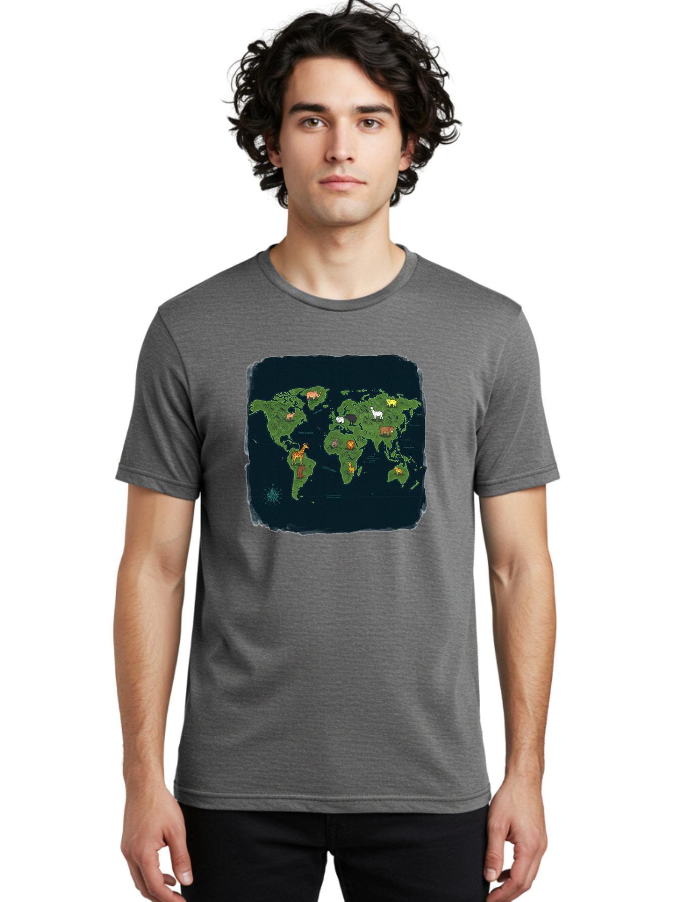 World-Map Men'S Graphic Tee, 100% Cotton, Comfortable Casual Summer Wear, Machine Washable, Vintage Camera, Old Camera, Antique Camera, Black Camera, Classic Photography, Photography Equipment, Nostalgic Device, Film Camera, Camera Art Baf677
