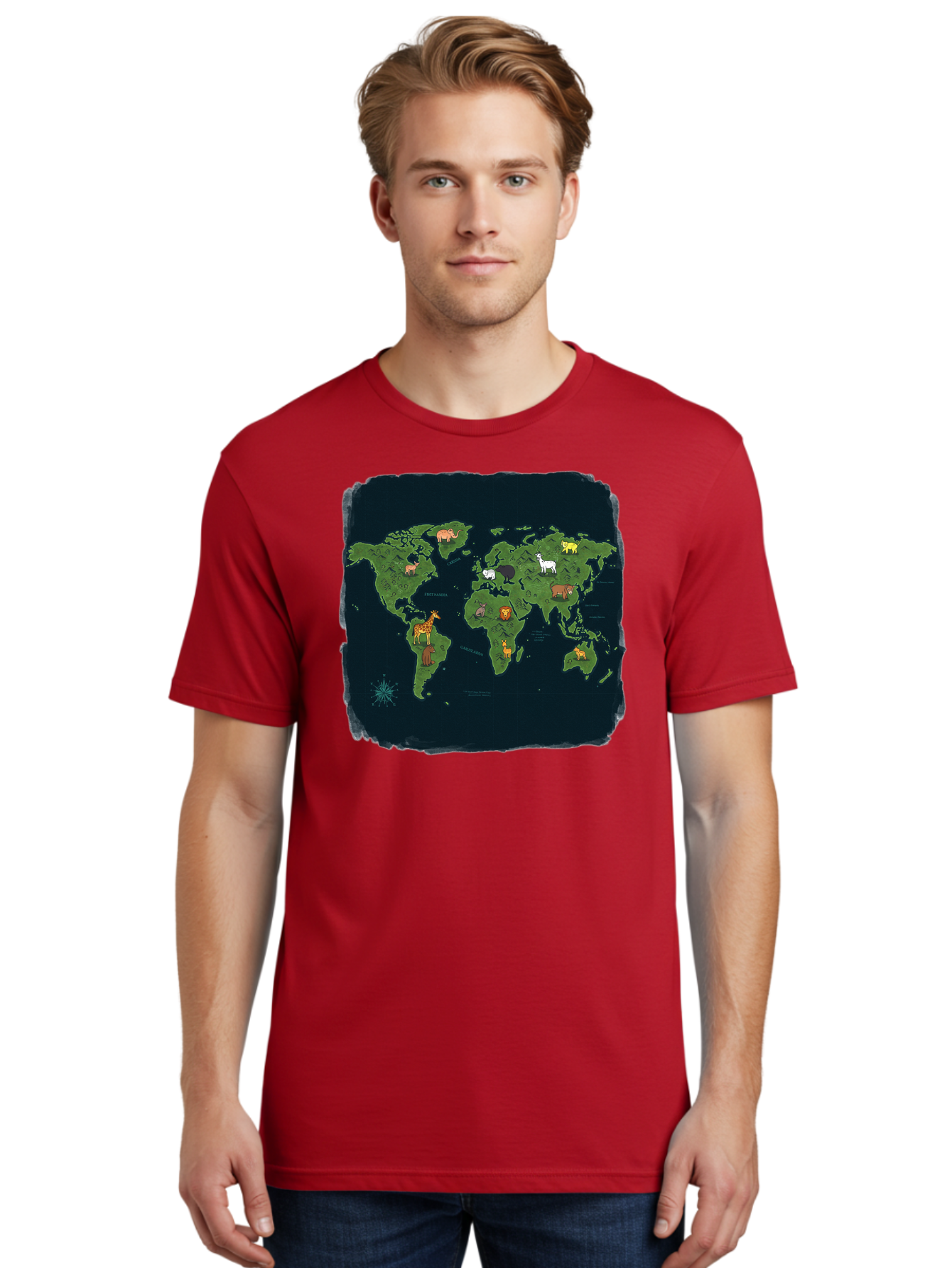 World-Map Men'S Graphic Tee, 100% Cotton, Comfortable Casual Summer Wear, Machine Washable, Vintage Camera, Old Camera, Antique Camera, Black Camera, Classic Photography, Photography Equipment, Nostalgic Device, Film Camera, Camera Art Baf677