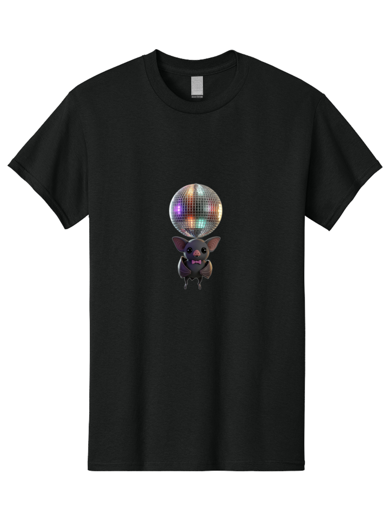 Bat-Holding-Disco-Ball-1 Men'S Graphic Tee, 100% Cotton, Comfortable Casual Summer Wear, Machine Washable, Vintage Camera, Old Camera, Antique Camera, Black Camera, Classic Photography, Photography Equipment, Nostalgic Device, Film Camera, Baf691