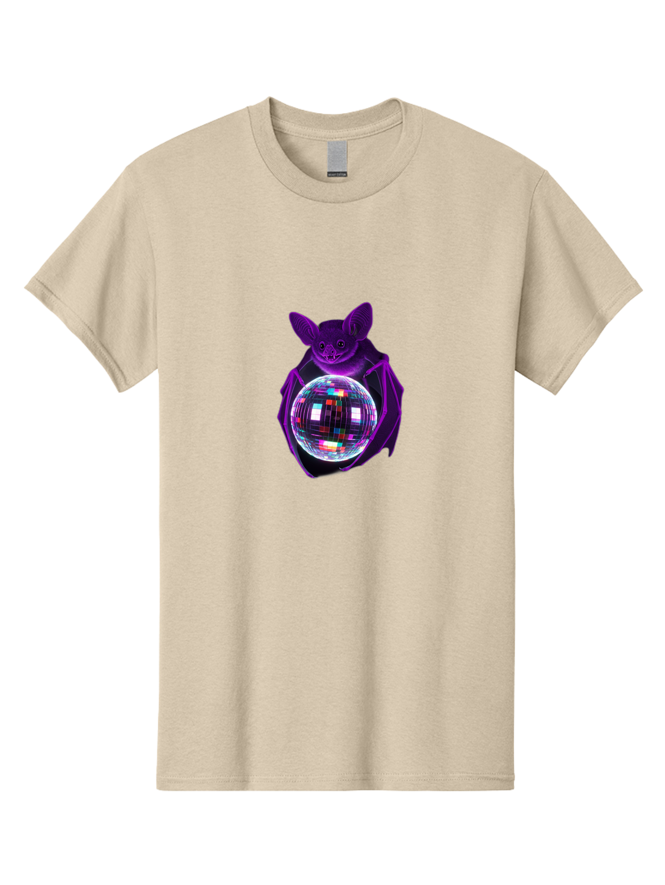 Bat-Holding-Disco-Ball Men'S Graphic Tee, 100% Cotton, Comfortable Casual Summer Wear, Machine Washable, Vintage Camera, Old Camera, Antique Camera, Black Camera, Classic Photography, Photography Equipment, Nostalgic Device, Film Camera, Baf693