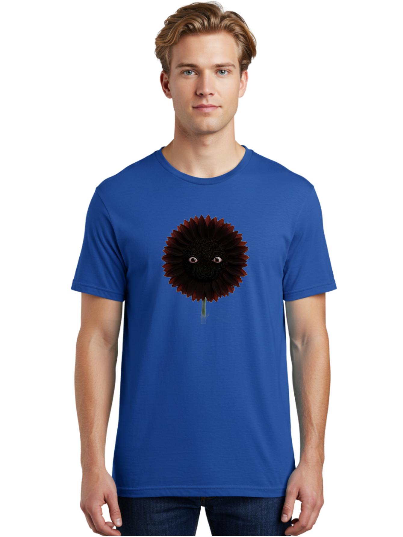 Black-Flower Men'S Graphic Tee, 100% Cotton, Comfortable Casual Summer Wear, Machine Washable, Vintage Camera, Old Camera, Antique Camera, Black Camera, Classic Photography, Photography Equipment, Nostalgic Device, Film Camera, Camera Art Baf697