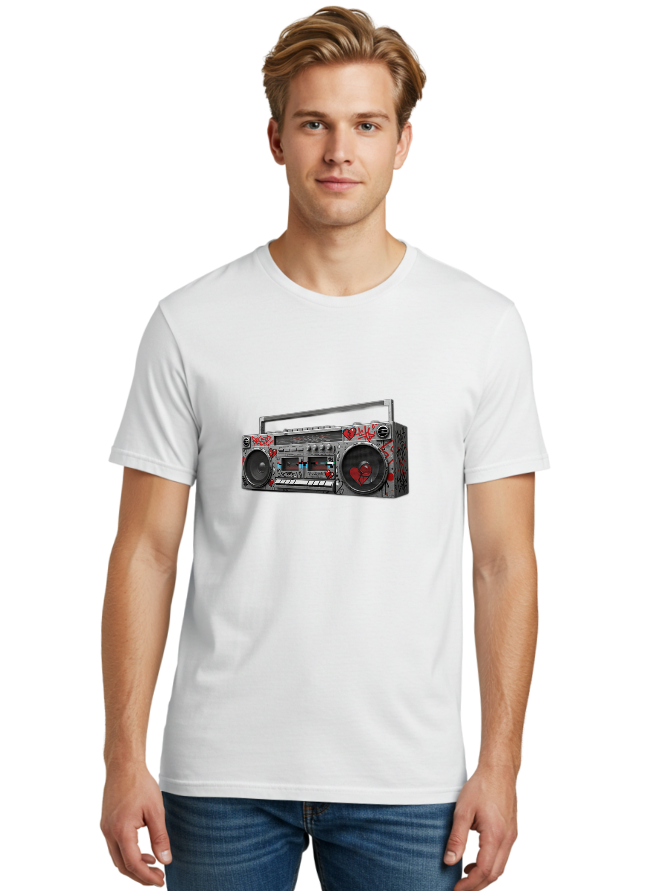 Boombox-3 Men'S Graphic Tee, 100% Cotton, Comfortable Casual Summer Wear, Machine Washable, Vintage Camera, Old Camera, Antique Camera, Black Camera, Classic Photography, Photography Equipment, Nostalgic Device, Film Camera, Camera Art Baf700