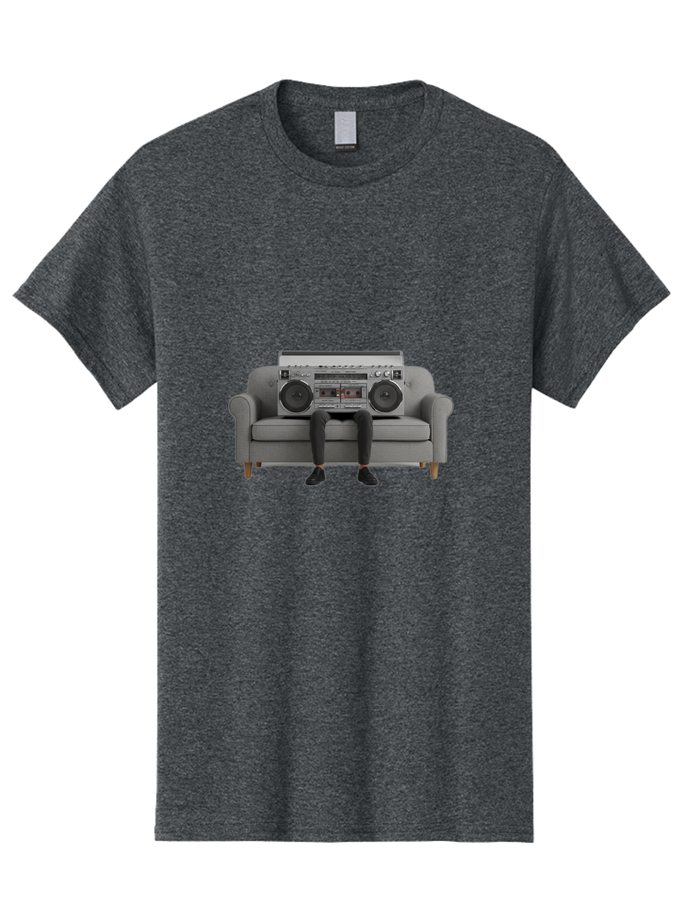 Boombox-Person Men'S Graphic Tee, 100% Cotton, Comfortable Casual Summer Wear, Machine Washable, Vintage Camera, Old Camera, Antique Camera, Black Camera, Classic Photography, Photography Equipment, Nostalgic Device, Film Camera, Camera Art Baf701