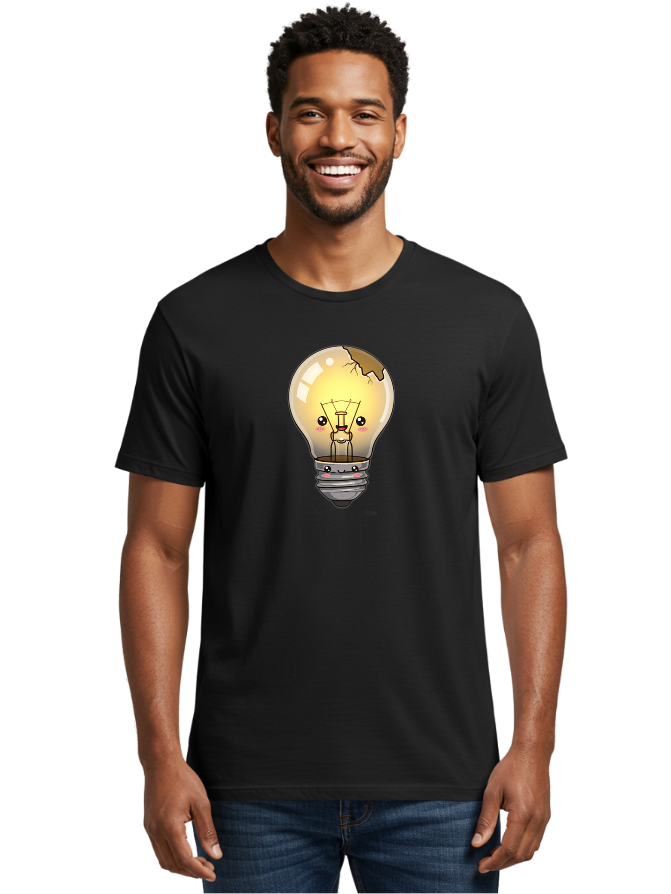 Broken-Light-Bulb Men'S Graphic Tee, 100% Cotton, Comfortable Casual Summer Wear, Machine Washable, Vintage Camera, Old Camera, Antique Camera, Black Camera, Classic Photography, Photography Equipment, Nostalgic Device, Film Camera, Camera Art Baf710