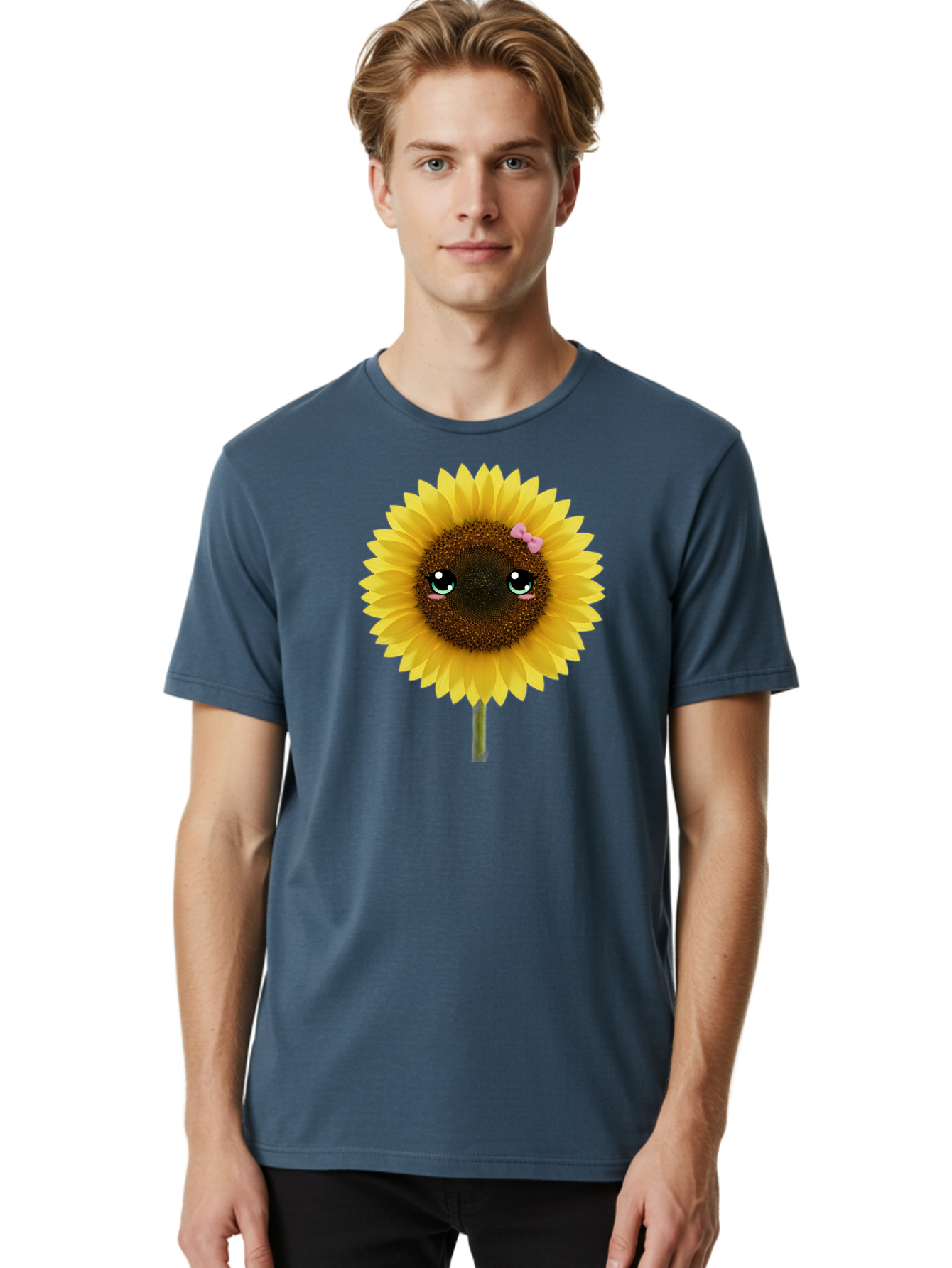 Cartoon-Sunflower Men'S Graphic Tee, 100% Cotton, Comfortable Casual Summer Wear, Machine Washable, Vintage Camera, Old Camera, Antique Camera, Black Camera, Classic Photography, Photography Equipment, Nostalgic Device, Film Camera, Camera Art Baf711