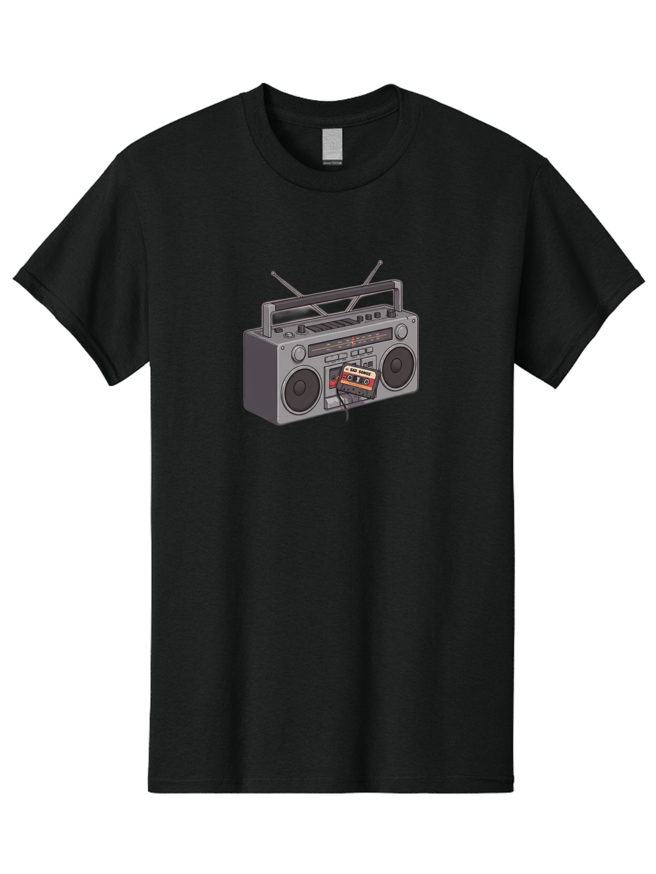 Cassette-Boombox Men'S Graphic Tee, 100% Cotton, Comfortable Casual Summer Wear, Machine Washable, Vintage Camera, Old Camera, Antique Camera, Black Camera, Classic Photography, Photography Equipment, Nostalgic Device, Film Camera, Camera Art Baf712
