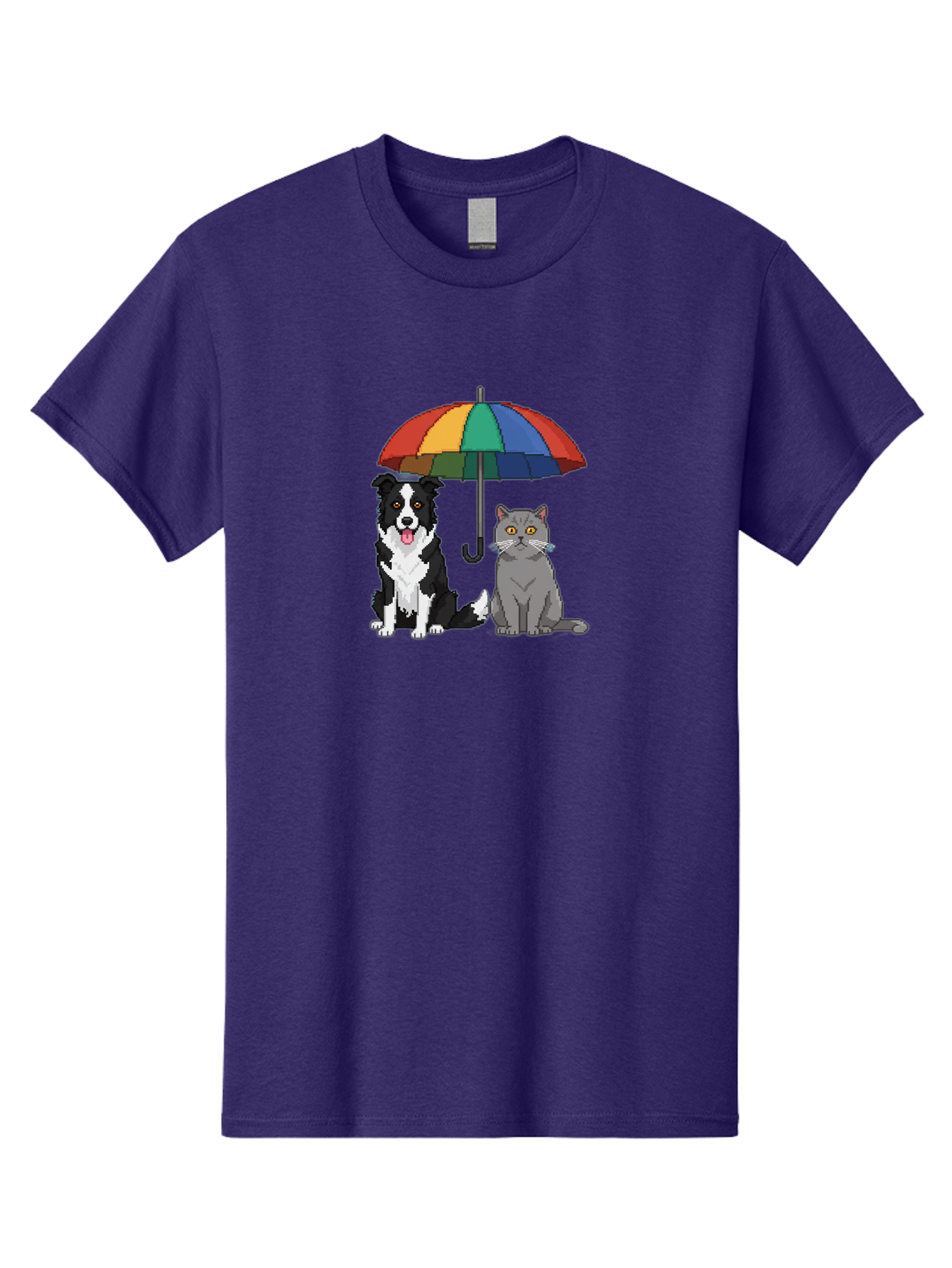 Cat-And-Dog-Under-Umbrella-3 Men'S Graphic Tee, 100% Cotton, Comfortable Casual Summer Wear, Machine Washable, Vintage Camera, Old Camera, Antique Camera, Black Camera, Classic Photography, Photography Equipment, Nostalgic Device, Film Camera, Baf717
