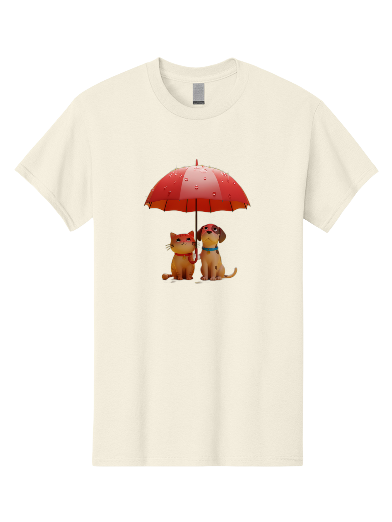 Cat-And-Dog-Under-Umbrella-4 Men'S Graphic Tee, 100% Cotton, Comfortable Casual Summer Wear, Machine Washable, Vintage Camera, Old Camera, Antique Camera, Black Camera, Classic Photography, Photography Equipment, Nostalgic Device, Film Camera, Baf718