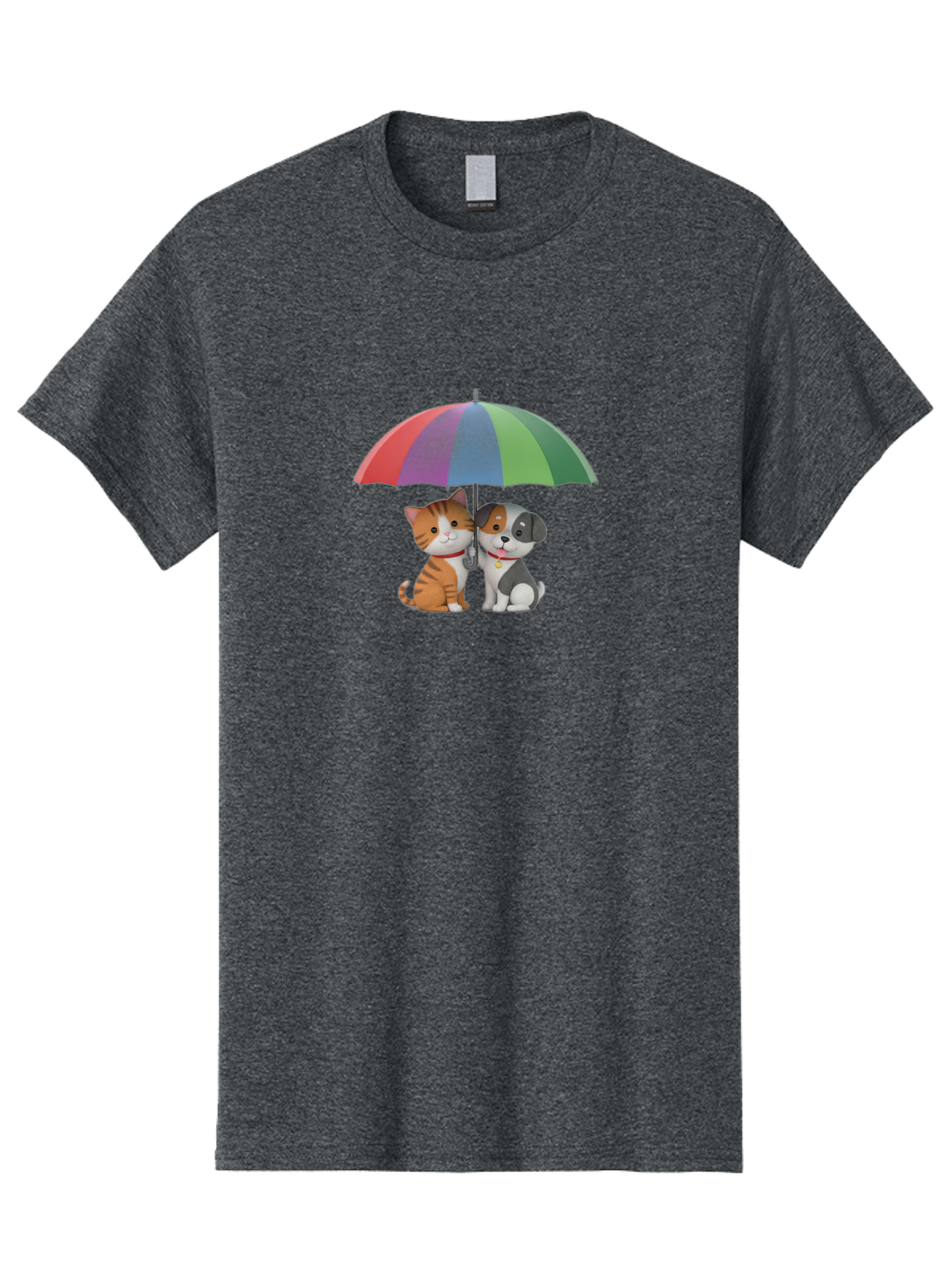 Cat-And-Dog-Under-Umbrella-5 Men'S Graphic Tee, 100% Cotton, Comfortable Casual Summer Wear, Machine Washable, Vintage Camera, Old Camera, Antique Camera, Black Camera, Classic Photography, Photography Equipment, Nostalgic Device, Film Camera, Baf719