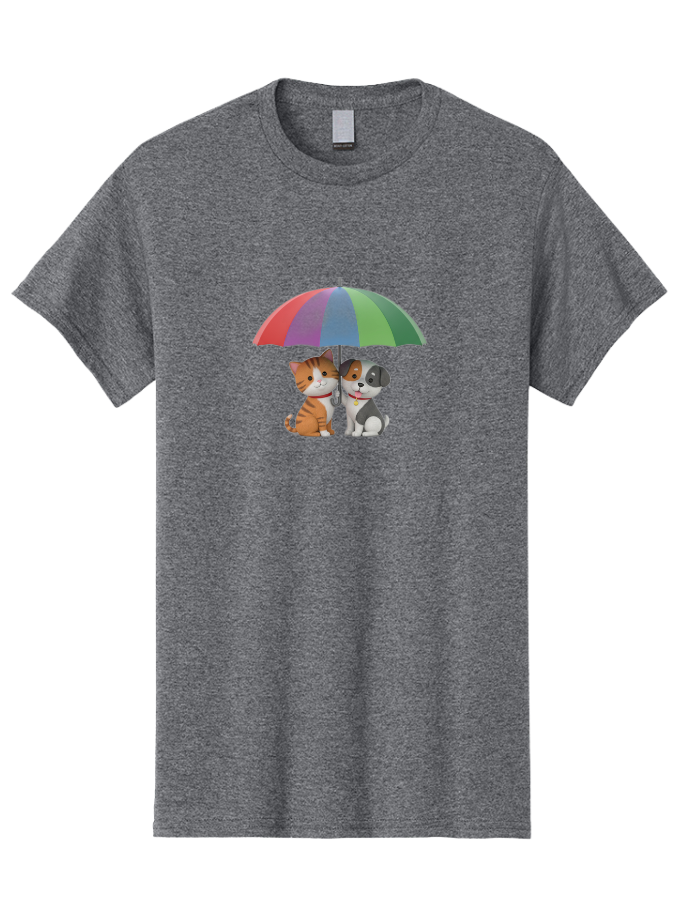Cat-And-Dog-Under-Umbrella-5 Men'S Graphic Tee, 100% Cotton, Comfortable Casual Summer Wear, Machine Washable, Vintage Camera, Old Camera, Antique Camera, Black Camera, Classic Photography, Photography Equipment, Nostalgic Device, Film Camera, Baf719