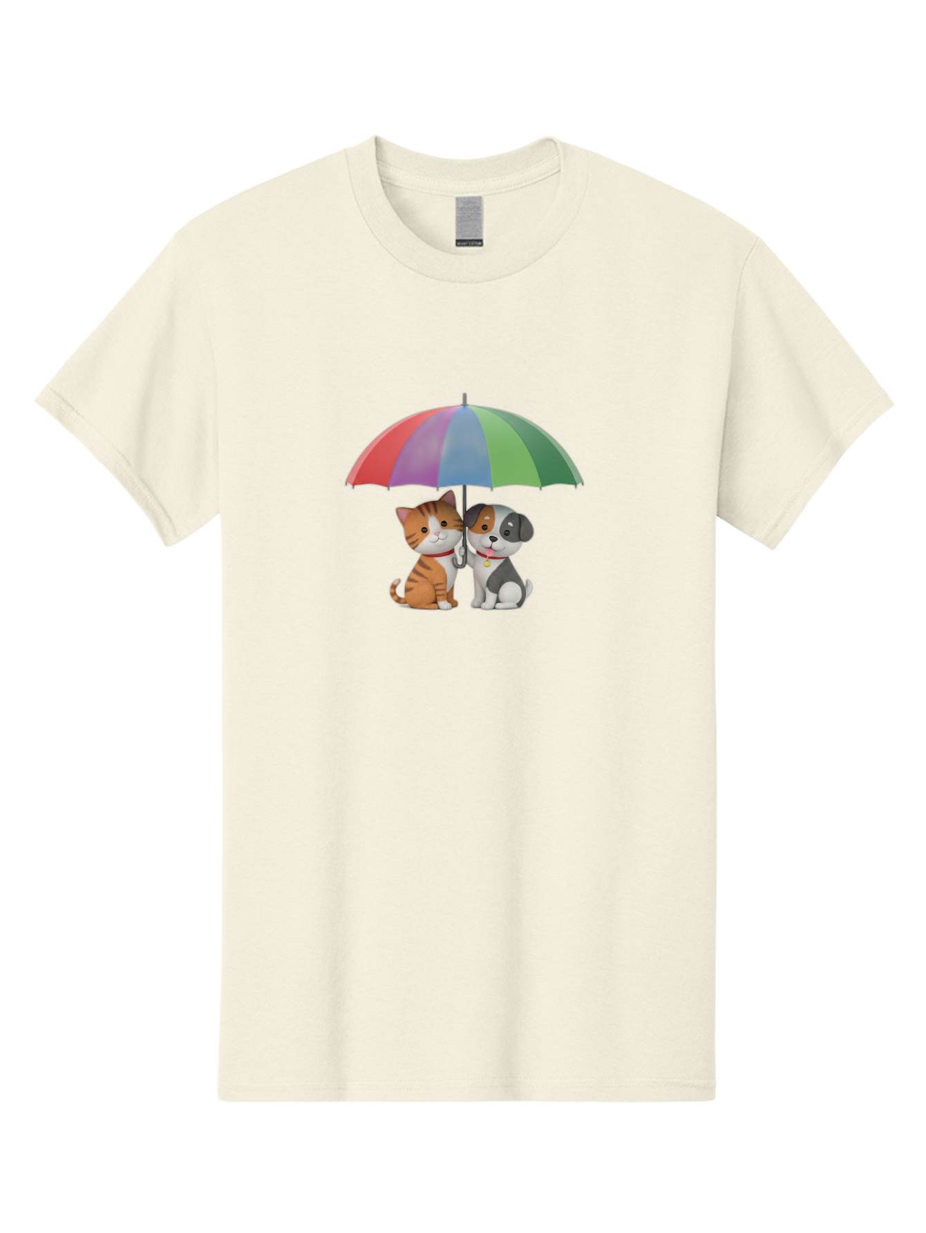 Cat-And-Dog-Under-Umbrella-5 Men'S Graphic Tee, 100% Cotton, Comfortable Casual Summer Wear, Machine Washable, Vintage Camera, Old Camera, Antique Camera, Black Camera, Classic Photography, Photography Equipment, Nostalgic Device, Film Camera, Baf719