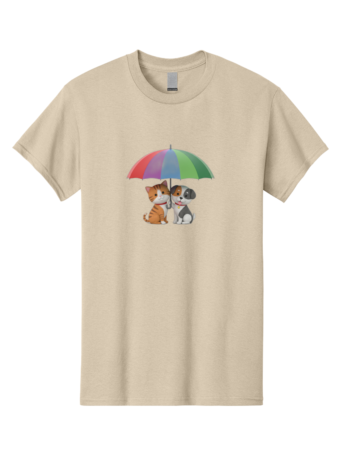 Cat-And-Dog-Under-Umbrella-5 Men'S Graphic Tee, 100% Cotton, Comfortable Casual Summer Wear, Machine Washable, Vintage Camera, Old Camera, Antique Camera, Black Camera, Classic Photography, Photography Equipment, Nostalgic Device, Film Camera, Baf719