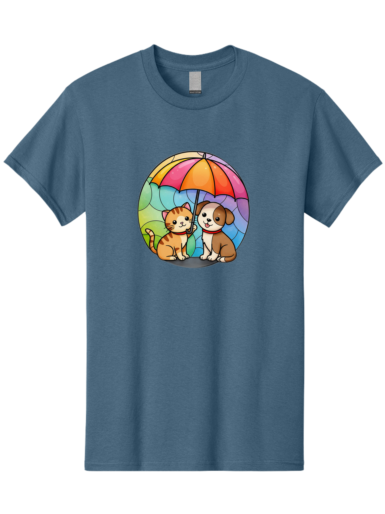Cat-And-Dog-Under-Umbrella-6 Men'S Graphic Tee, 100% Cotton, Comfortable Casual Summer Wear, Machine Washable, Vintage Camera, Old Camera, Antique Camera, Black Camera, Classic Photography, Photography Equipment, Nostalgic Device, Film Camera, Baf720