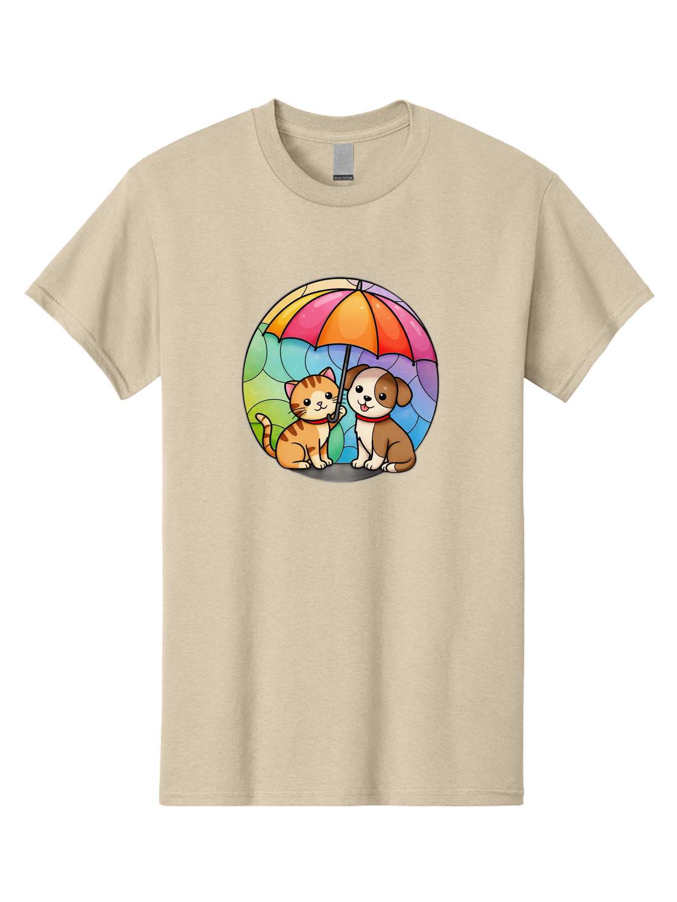 Cat-And-Dog-Under-Umbrella-6 Men'S Graphic Tee, 100% Cotton, Comfortable Casual Summer Wear, Machine Washable, Vintage Camera, Old Camera, Antique Camera, Black Camera, Classic Photography, Photography Equipment, Nostalgic Device, Film Camera, Baf720