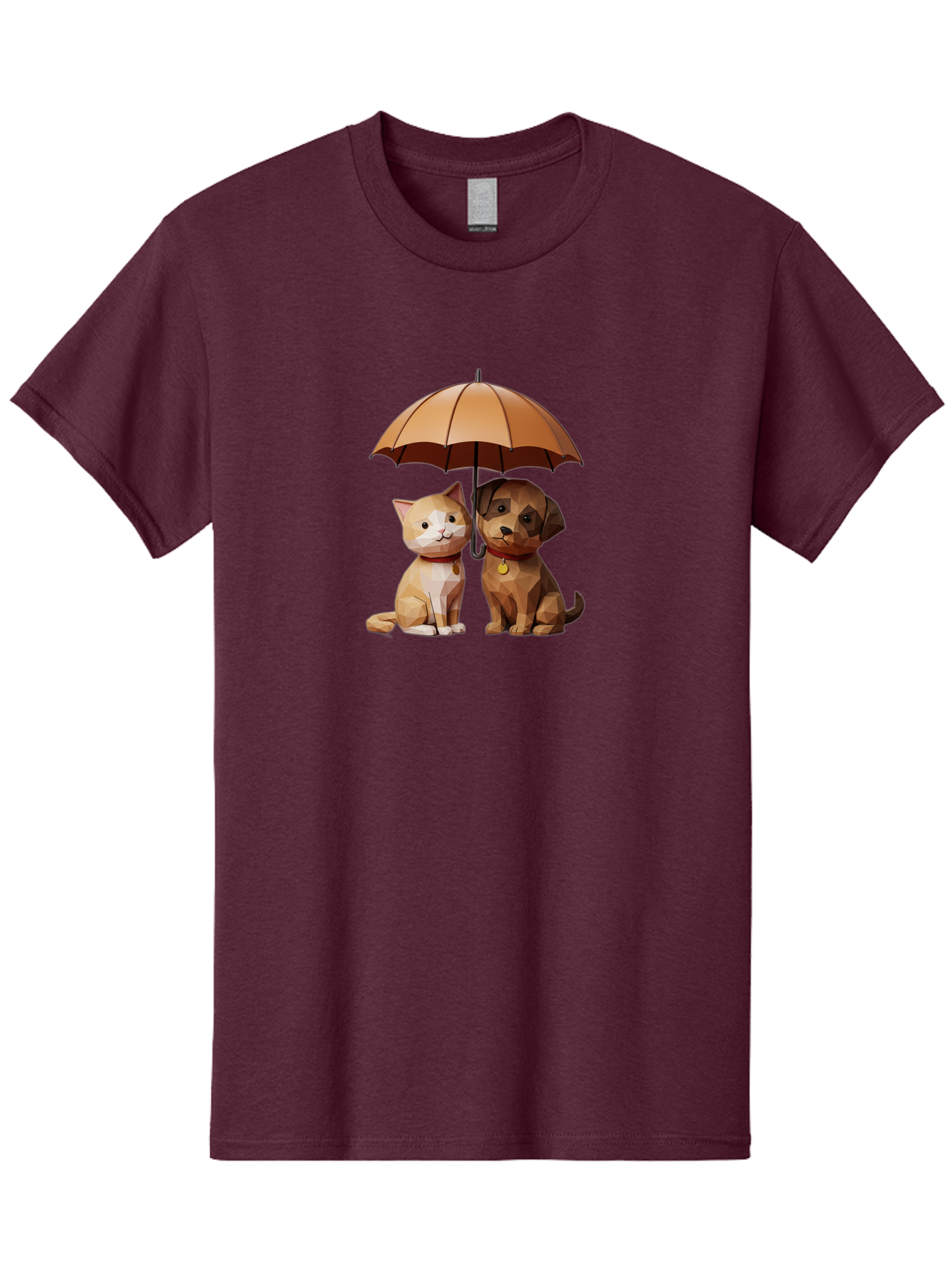Cat-And-Dog-Under-Umbrella-7 Men'S Graphic Tee, 100% Cotton, Comfortable Casual Summer Wear, Machine Washable, Vintage Camera, Old Camera, Antique Camera, Black Camera, Classic Photography, Photography Equipment, Nostalgic Device, Film Camera, Baf721
