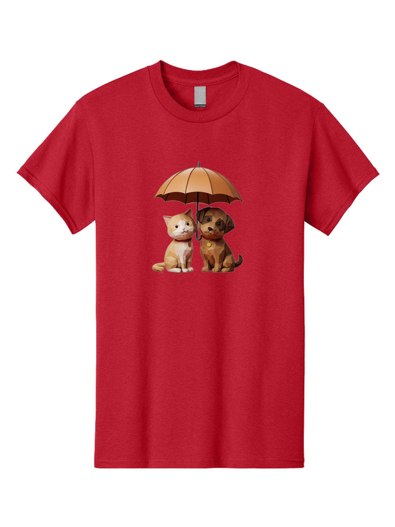 Cat-And-Dog-Under-Umbrella-7 Men'S Graphic Tee, 100% Cotton, Comfortable Casual Summer Wear, Machine Washable, Vintage Camera, Old Camera, Antique Camera, Black Camera, Classic Photography, Photography Equipment, Nostalgic Device, Film Camera, Baf721