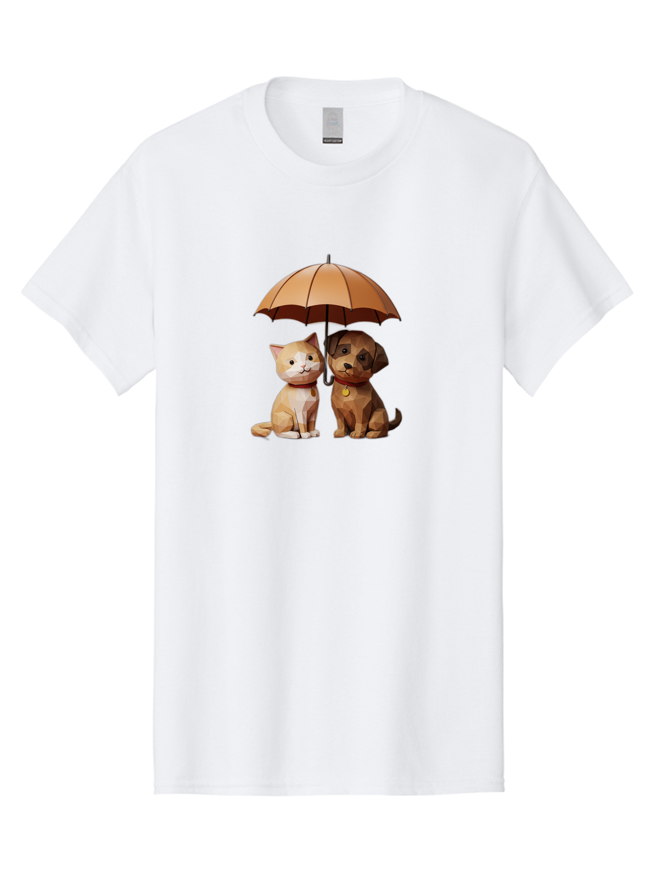 Cat-And-Dog-Under-Umbrella-7 Men'S Graphic Tee, 100% Cotton, Comfortable Casual Summer Wear, Machine Washable, Vintage Camera, Old Camera, Antique Camera, Black Camera, Classic Photography, Photography Equipment, Nostalgic Device, Film Camera, Baf721