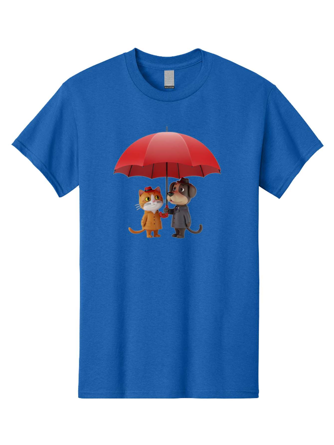 Cat-And-Dog-Under-Umbrella Men'S Graphic Tee, 100% Cotton, Comfortable Casual Summer Wear, Machine Washable, Vintage Camera, Old Camera, Antique Camera, Black Camera, Classic Photography, Photography Equipment, Nostalgic Device, Film Camera, Baf722