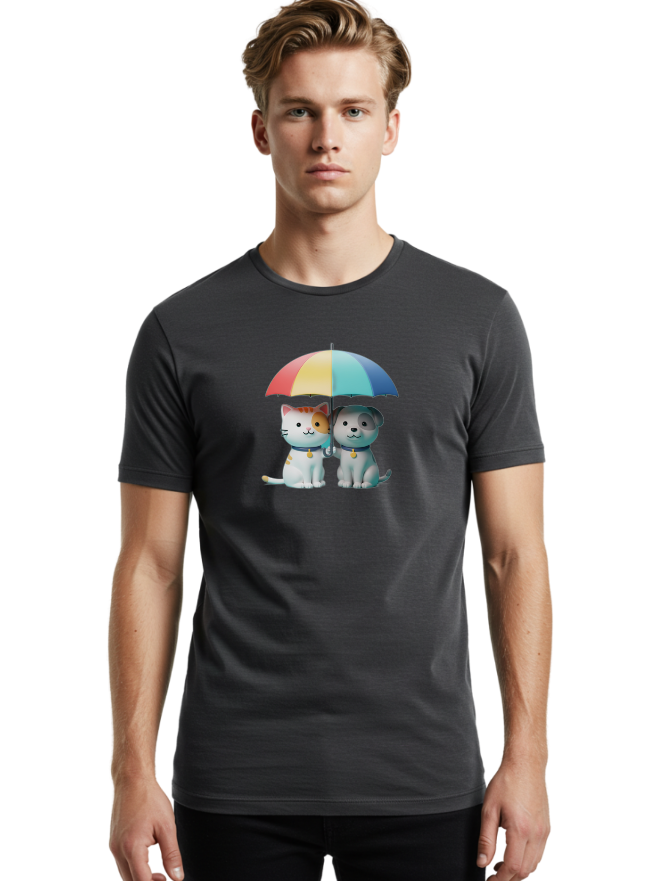 Cat-And-Dog Men'S Graphic Tee, 100% Cotton, Comfortable Casual Summer Wear, Machine Washable, Vintage Camera, Old Camera, Antique Camera, Black Camera, Classic Photography, Photography Equipment, Nostalgic Device, Film Camera, Camera Art Baf723