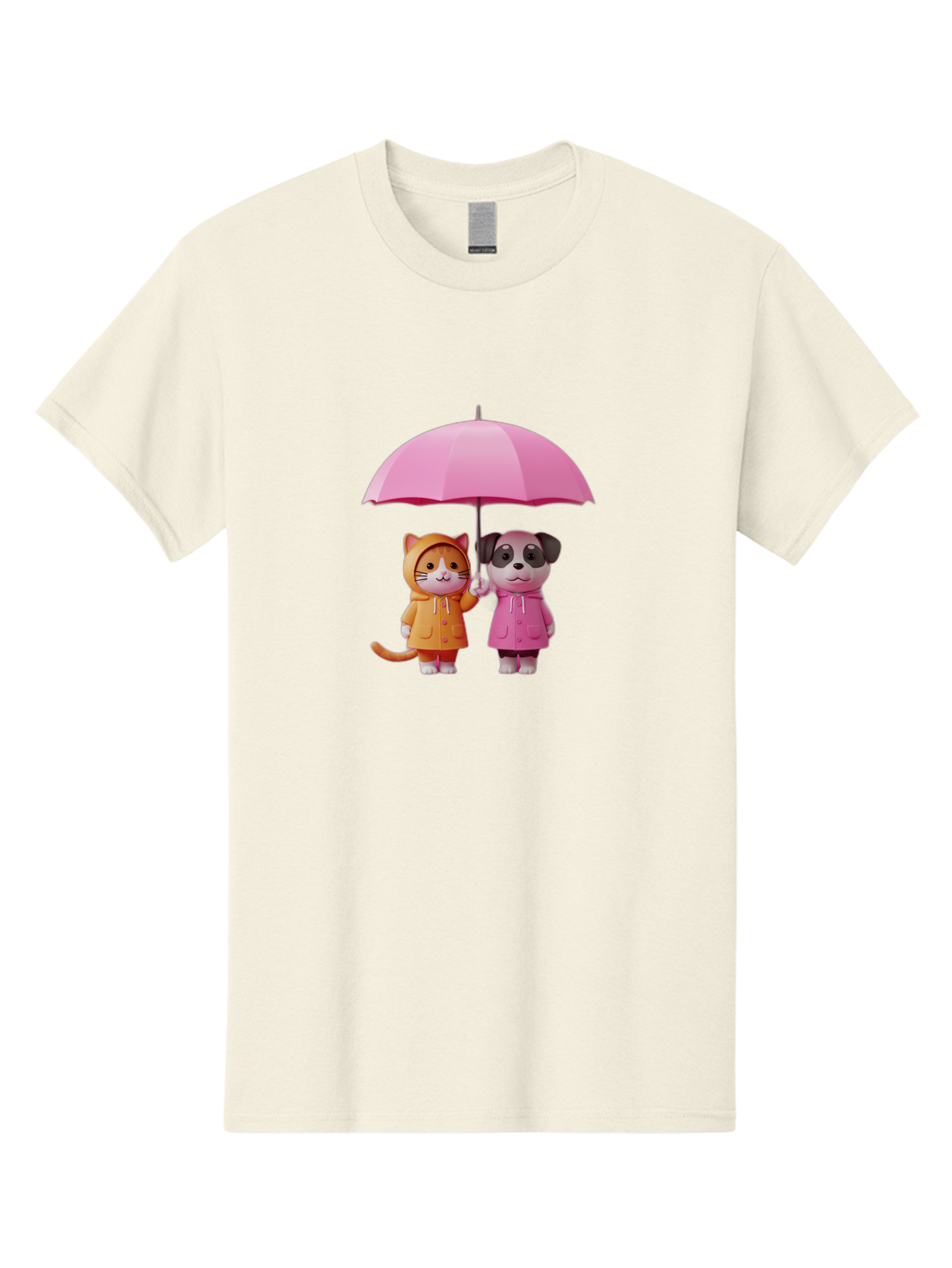 Cat-And-Pug-Under-Pink-Umbrella Men'S Graphic Tee, 100% Cotton, Comfortable Casual Summer Wear, Machine Washable, Vintage Camera, Old Camera, Antique Camera, Black Camera, Classic Photography, Photography Equipment, Nostalgic Device, Baf724