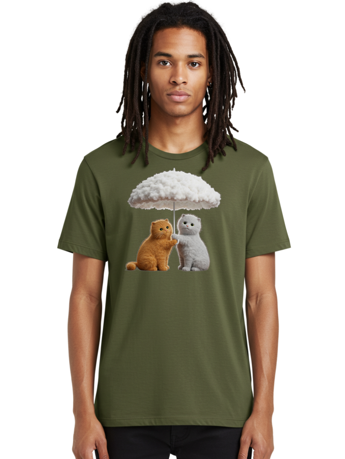 Cats-Under-Cloudy-Umbrella Men'S Graphic Tee, 100% Cotton, Comfortable Casual Summer Wear, Machine Washable, Vintage Camera, Old Camera, Antique Camera, Black Camera, Classic Photography, Photography Equipment, Nostalgic Device, Film Camera, Baf725
