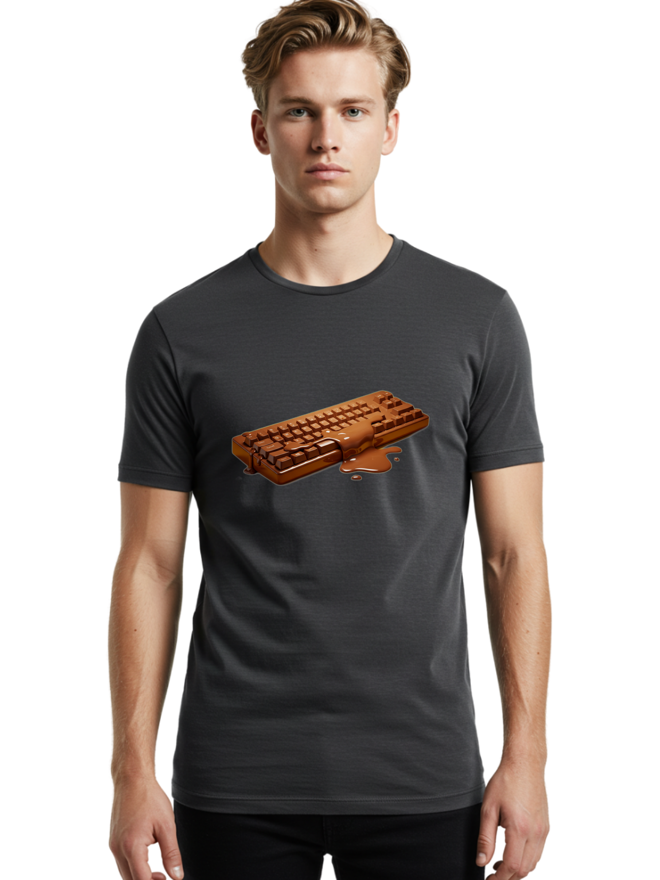 Chocolate-Bar Men'S Graphic Tee, 100% Cotton, Comfortable Casual Summer Wear, Machine Washable, Vintage Camera, Old Camera, Antique Camera, Black Camera, Classic Photography, Photography Equipment, Nostalgic Device, Film Camera, Camera Art Baf726