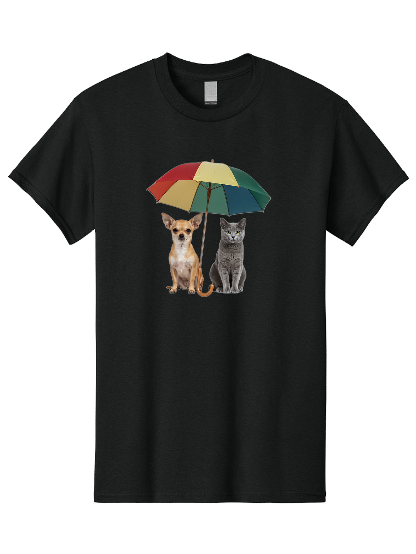 Colorful-Umbrella-Cat-Dog Men'S Graphic Tee, 100% Cotton, Comfortable Casual Summer Wear, Machine Washable, Vintage Camera, Old Camera, Antique Camera, Black Camera, Classic Photography, Photography Equipment, Nostalgic Device, Film Camera, Baf728