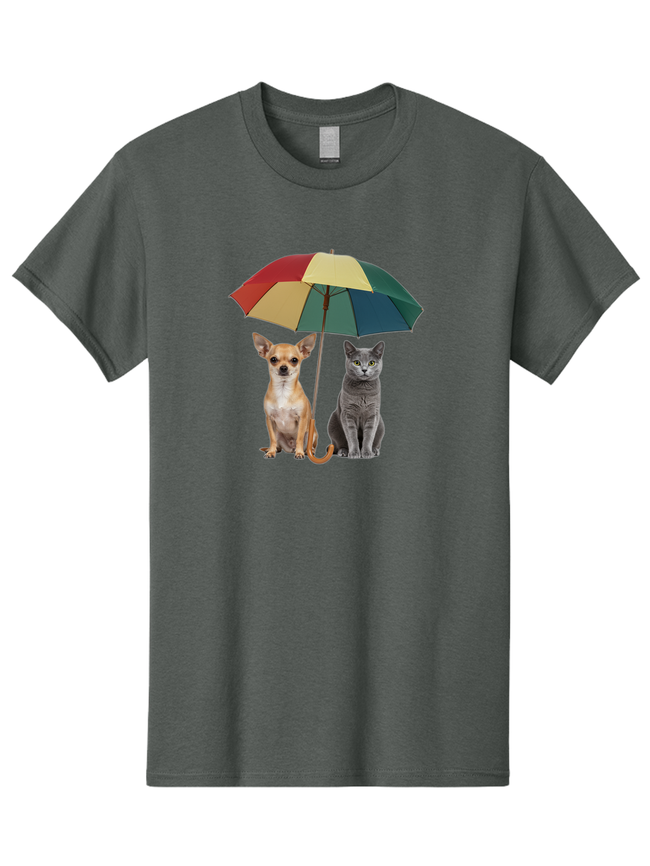 Colorful-Umbrella-Cat-Dog Men'S Graphic Tee, 100% Cotton, Comfortable Casual Summer Wear, Machine Washable, Vintage Camera, Old Camera, Antique Camera, Black Camera, Classic Photography, Photography Equipment, Nostalgic Device, Film Camera, Baf728