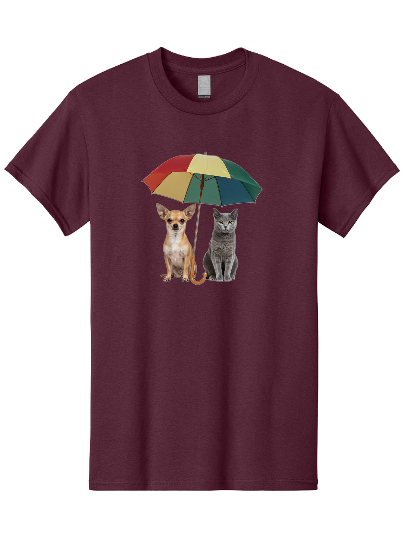 Colorful-Umbrella-Cat-Dog Men'S Graphic Tee, 100% Cotton, Comfortable Casual Summer Wear, Machine Washable, Vintage Camera, Old Camera, Antique Camera, Black Camera, Classic Photography, Photography Equipment, Nostalgic Device, Film Camera, Baf728