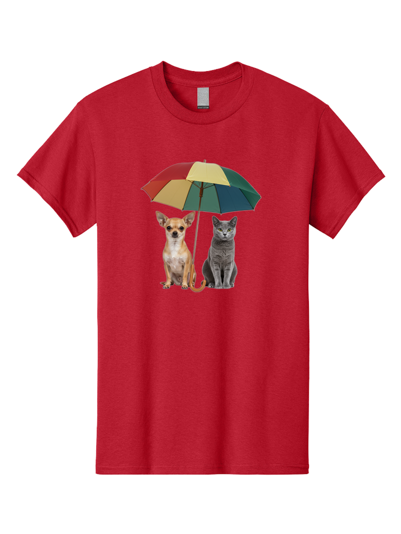 Colorful-Umbrella-Cat-Dog Men'S Graphic Tee, 100% Cotton, Comfortable Casual Summer Wear, Machine Washable, Vintage Camera, Old Camera, Antique Camera, Black Camera, Classic Photography, Photography Equipment, Nostalgic Device, Film Camera, Baf728