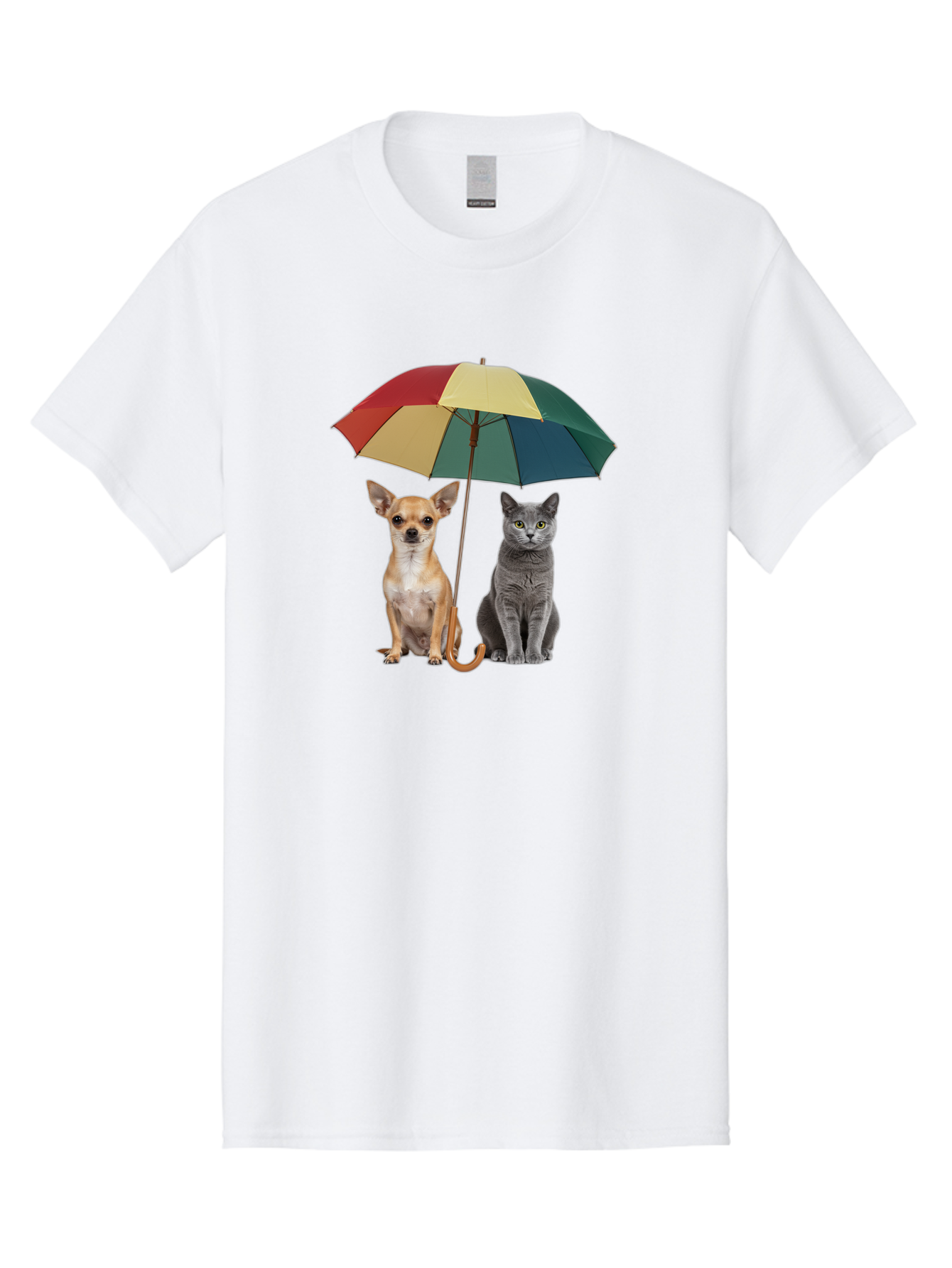 Colorful-Umbrella-Cat-Dog Men'S Graphic Tee, 100% Cotton, Comfortable Casual Summer Wear, Machine Washable, Vintage Camera, Old Camera, Antique Camera, Black Camera, Classic Photography, Photography Equipment, Nostalgic Device, Film Camera, Baf728