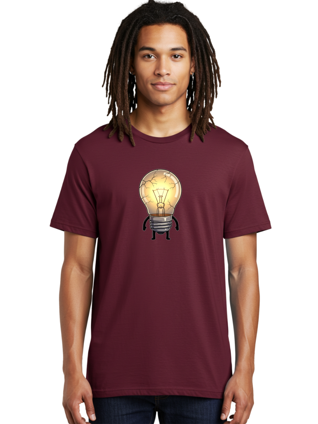 Cracked-Light-Bulb-10 Men'S Graphic Tee, 100% Cotton, Comfortable Casual Summer Wear, Machine Washable, Vintage Camera, Old Camera, Antique Camera, Black Camera, Classic Photography, Photography Equipment, Nostalgic Device, Film Camera, Baf732