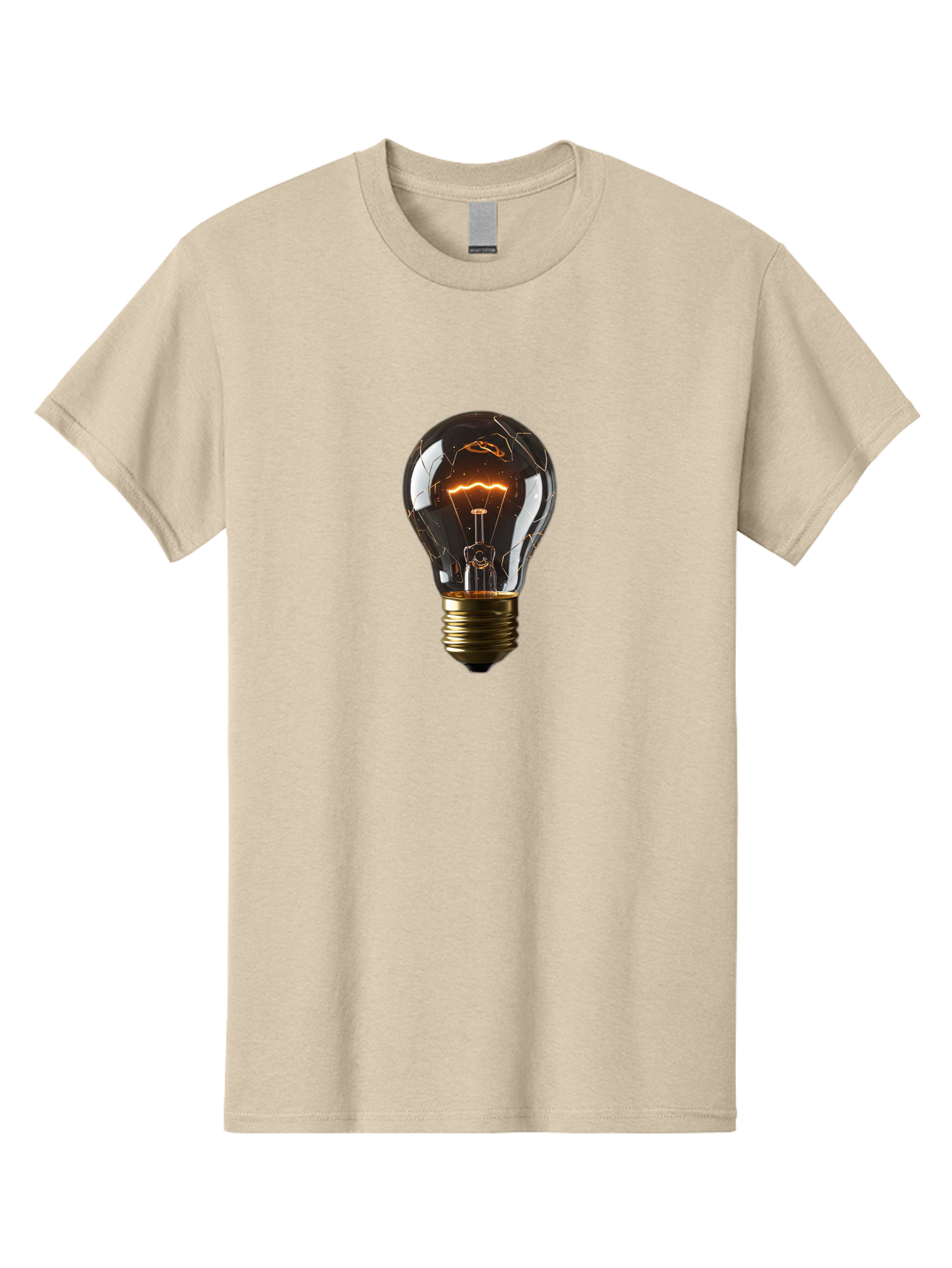 Cracked-Light-Bulb-12 Men'S Graphic Tee, 100% Cotton, Comfortable Casual Summer Wear, Machine Washable, Vintage Camera, Old Camera, Antique Camera, Black Camera, Classic Photography, Photography Equipment, Nostalgic Device, Film Camera, Baf734